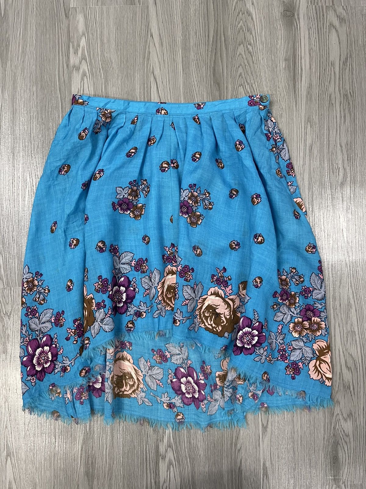 Issey Miyake × Sunao Kuwahara Sunoa Kuwahara Floral Holiday Skirt Size 29" - 1 Thumbnail