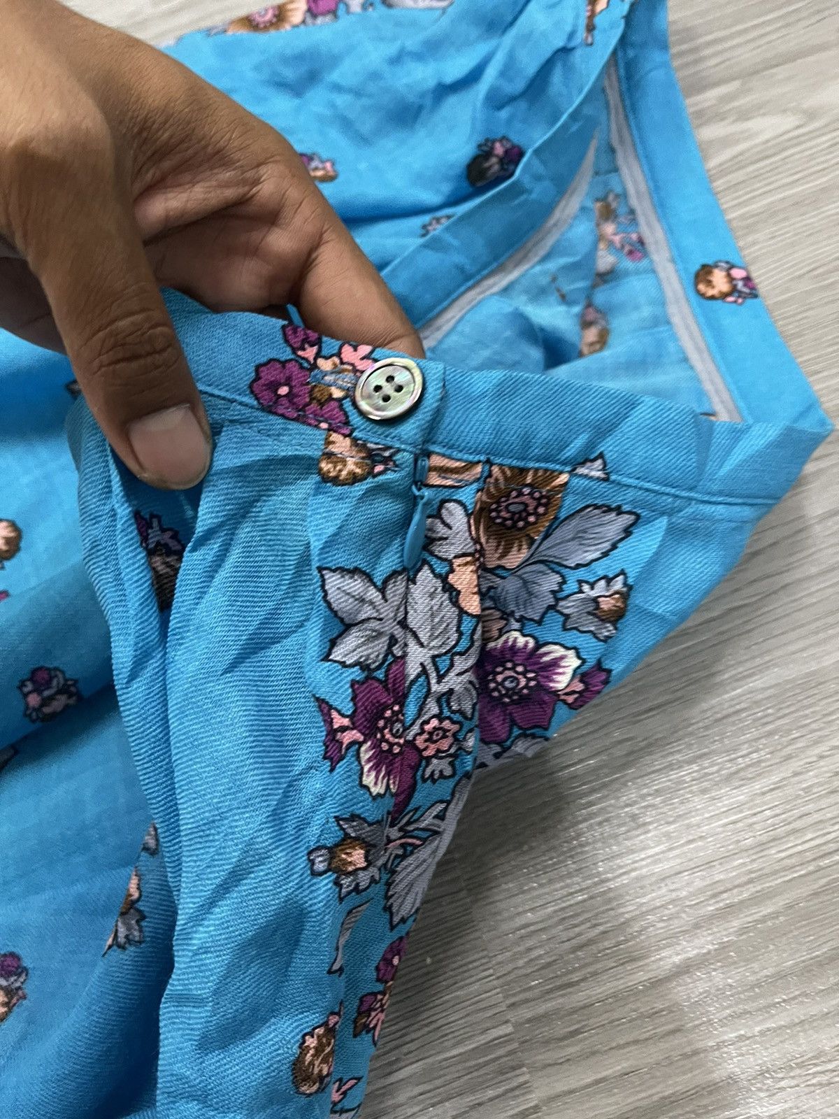 Issey Miyake × Sunao Kuwahara Sunoa Kuwahara Floral Holiday Skirt Size 29" - 4 Thumbnail