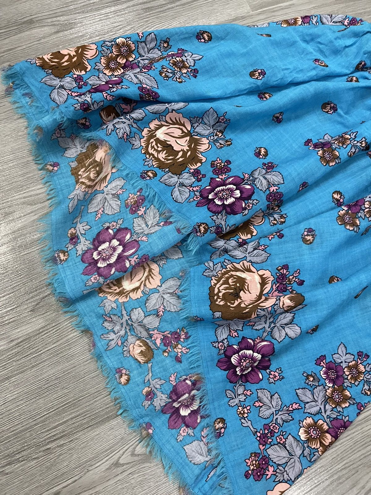 Issey Miyake × Sunao Kuwahara Sunoa Kuwahara Floral Holiday Skirt Size 29" - 3 Thumbnail