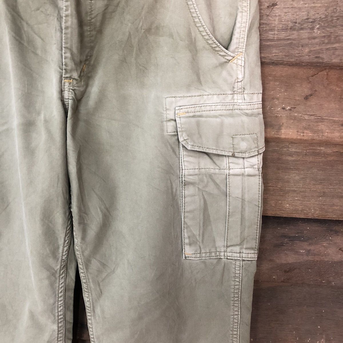 Edwin Edwin faded Green multipocket tactical Cargo Pants #6916 Size US 33 - 7 Thumbnail