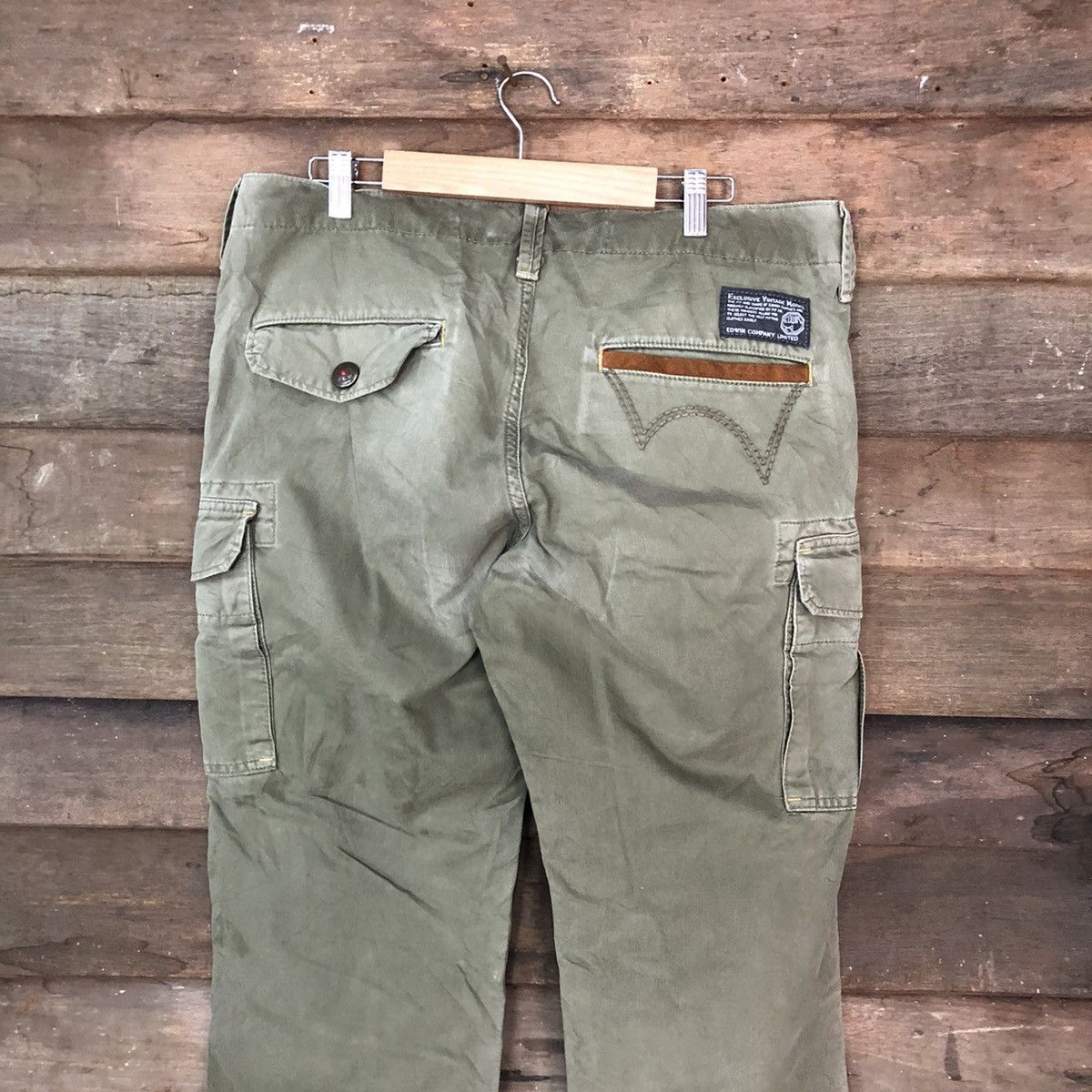 Edwin Edwin faded Green multipocket tactical Cargo Pants #6916 Size US 33 - 11 Thumbnail