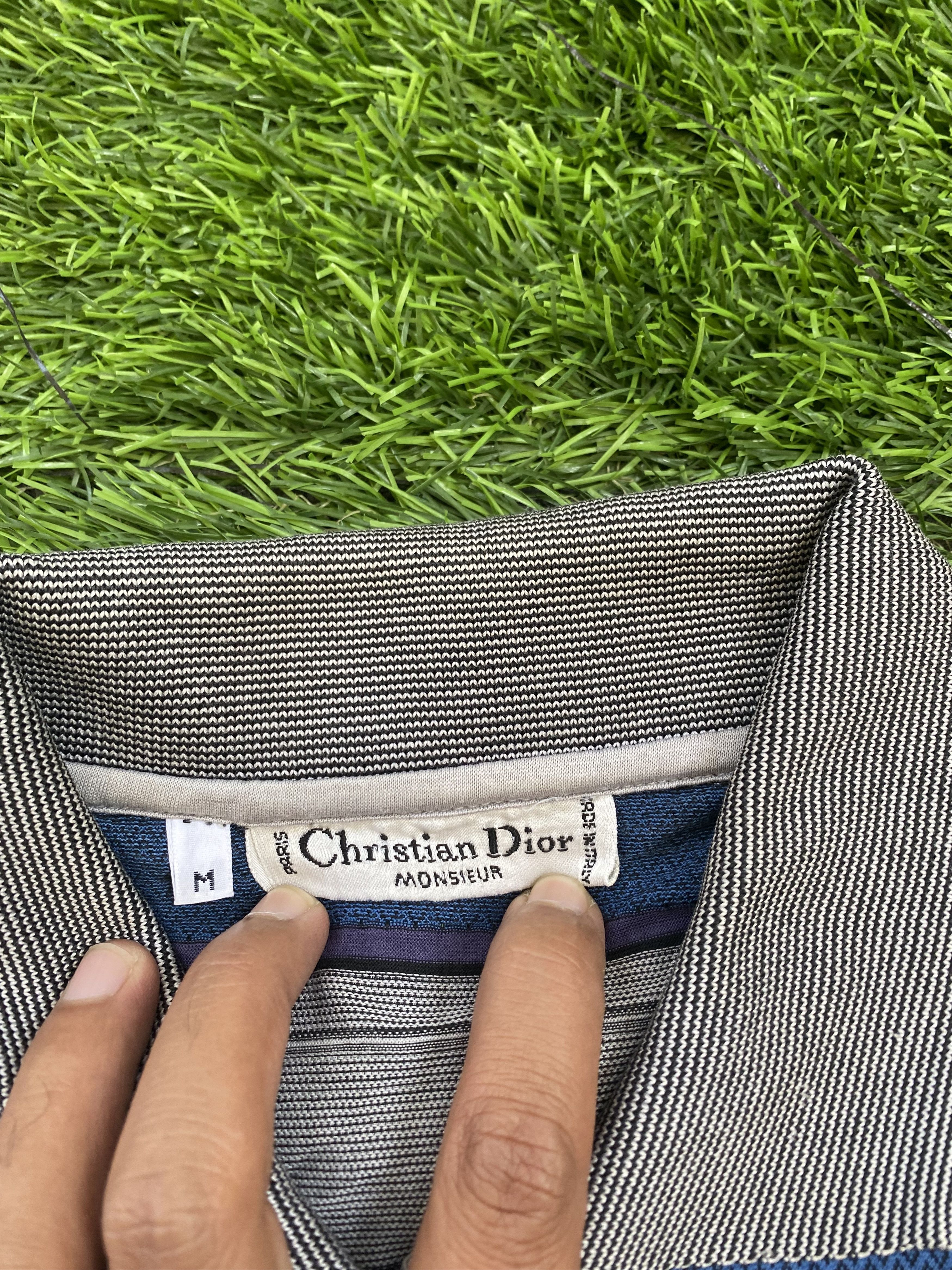 Christian Dior Monsieur Vintage Christian Dior Stripped Polo Shirt Size US M / EU 48-50 / 2 - 3 Thumbnail