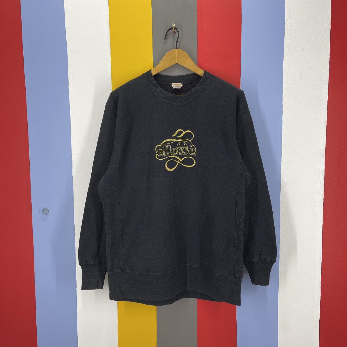 Ellesse 90s Vintage ELLESSE Crew Neck Sweatshirt #071-104 Size US M / EU 48-50 / 2 - 1 Thumbnail