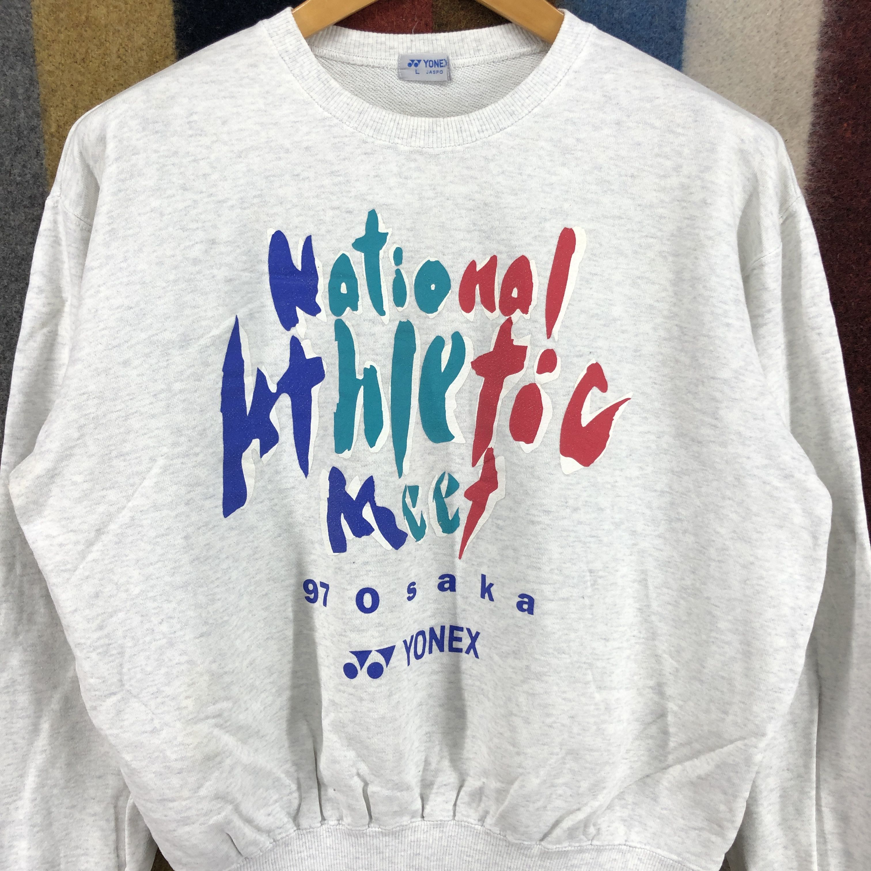 Japanese Brand 90s Vintage YONEX National Athletic Sweatshirt #032-02 Size US M / EU 48-50 / 2 - 2 Thumbnail