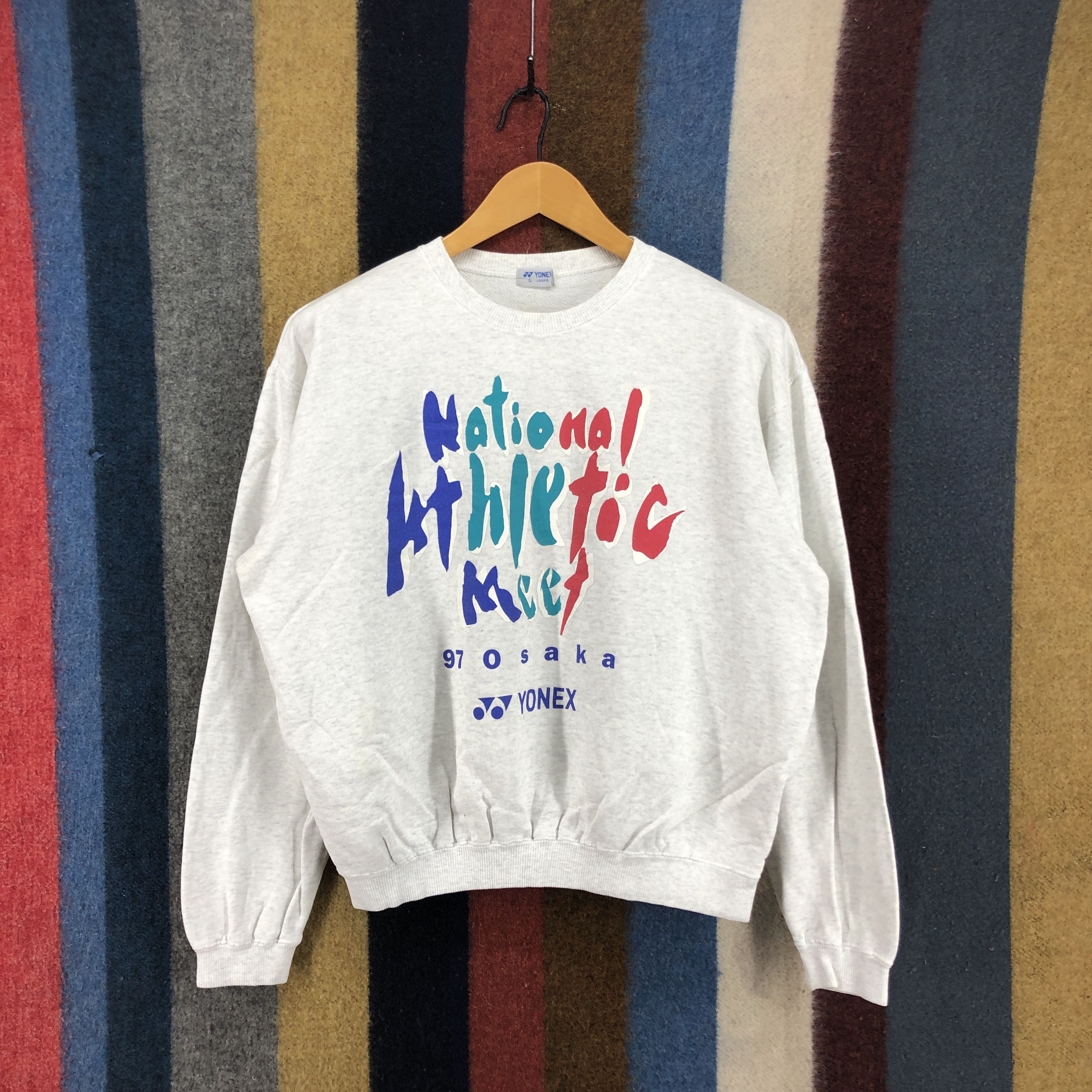 Japanese Brand 90s Vintage YONEX National Athletic Sweatshirt #032-02 Size US M / EU 48-50 / 2 - 1 Thumbnail