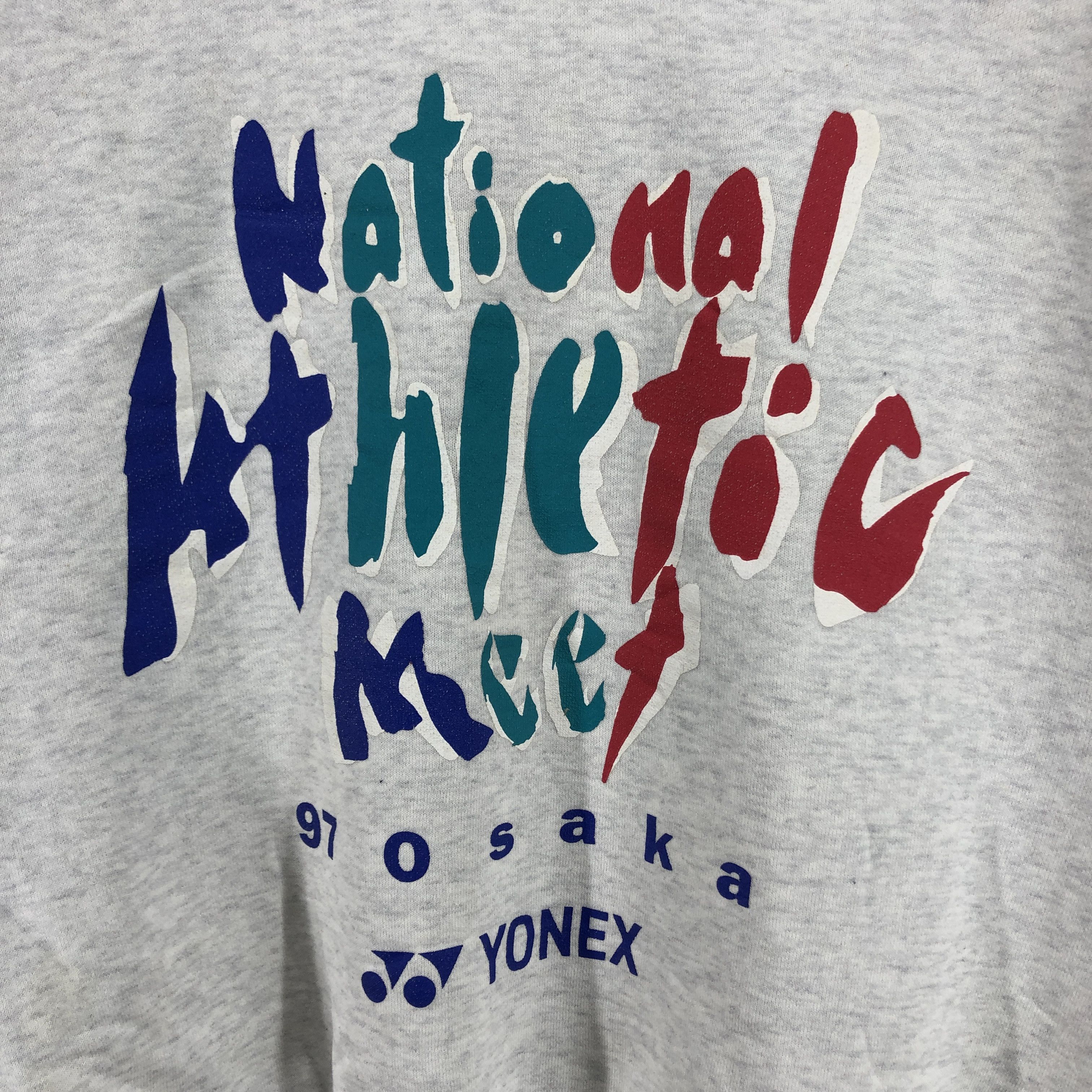 Japanese Brand 90s Vintage YONEX National Athletic Sweatshirt #032-02 Size US M / EU 48-50 / 2 - 3 Thumbnail