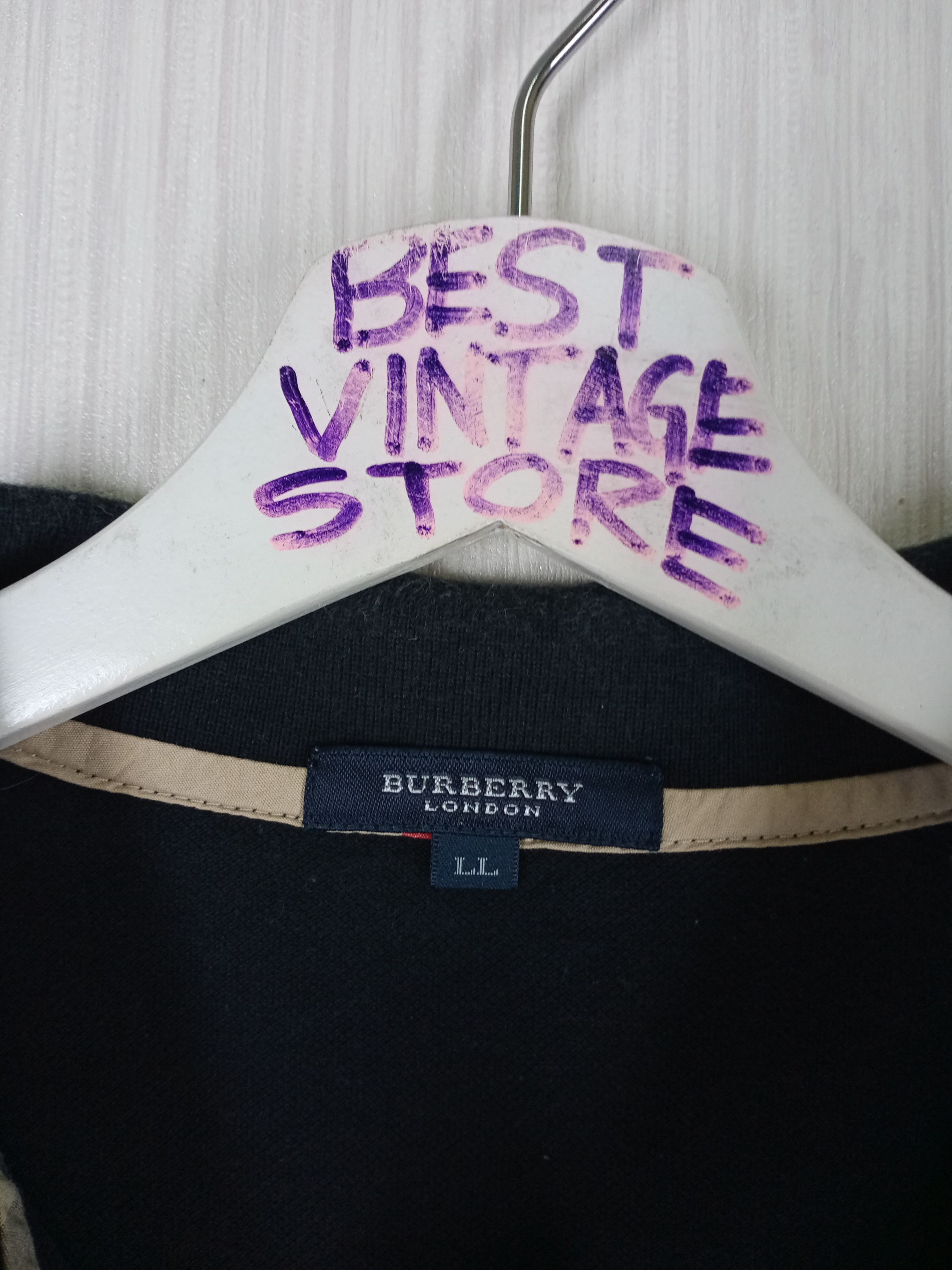 Burberry Rare Vintage Burberry London Nova Check Polo Shirt Size US L / EU 52-54 / 3 - 3 Thumbnail