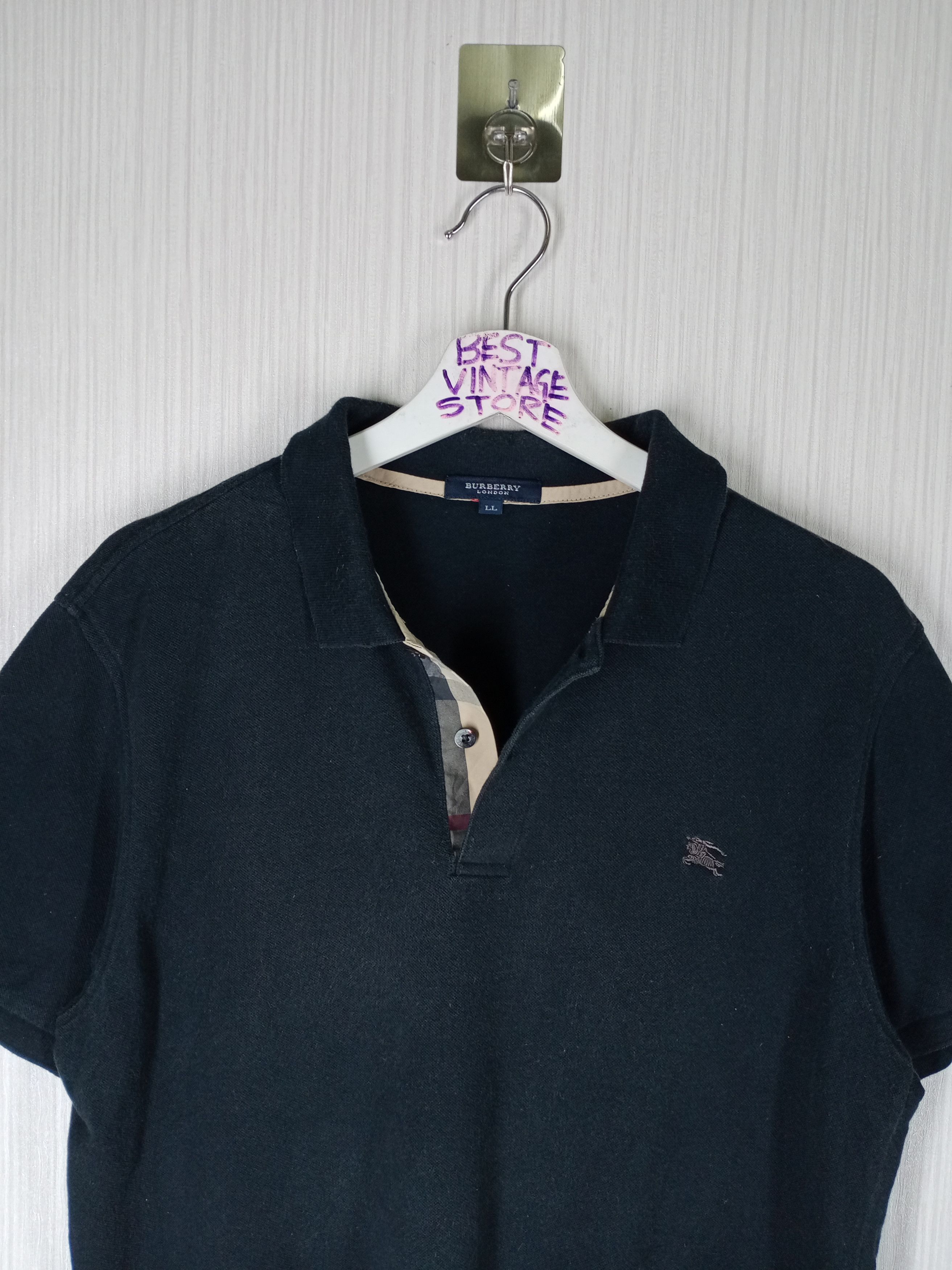 Burberry Rare Vintage Burberry London Nova Check Polo Shirt Size US L / EU 52-54 / 3 - 4 Thumbnail