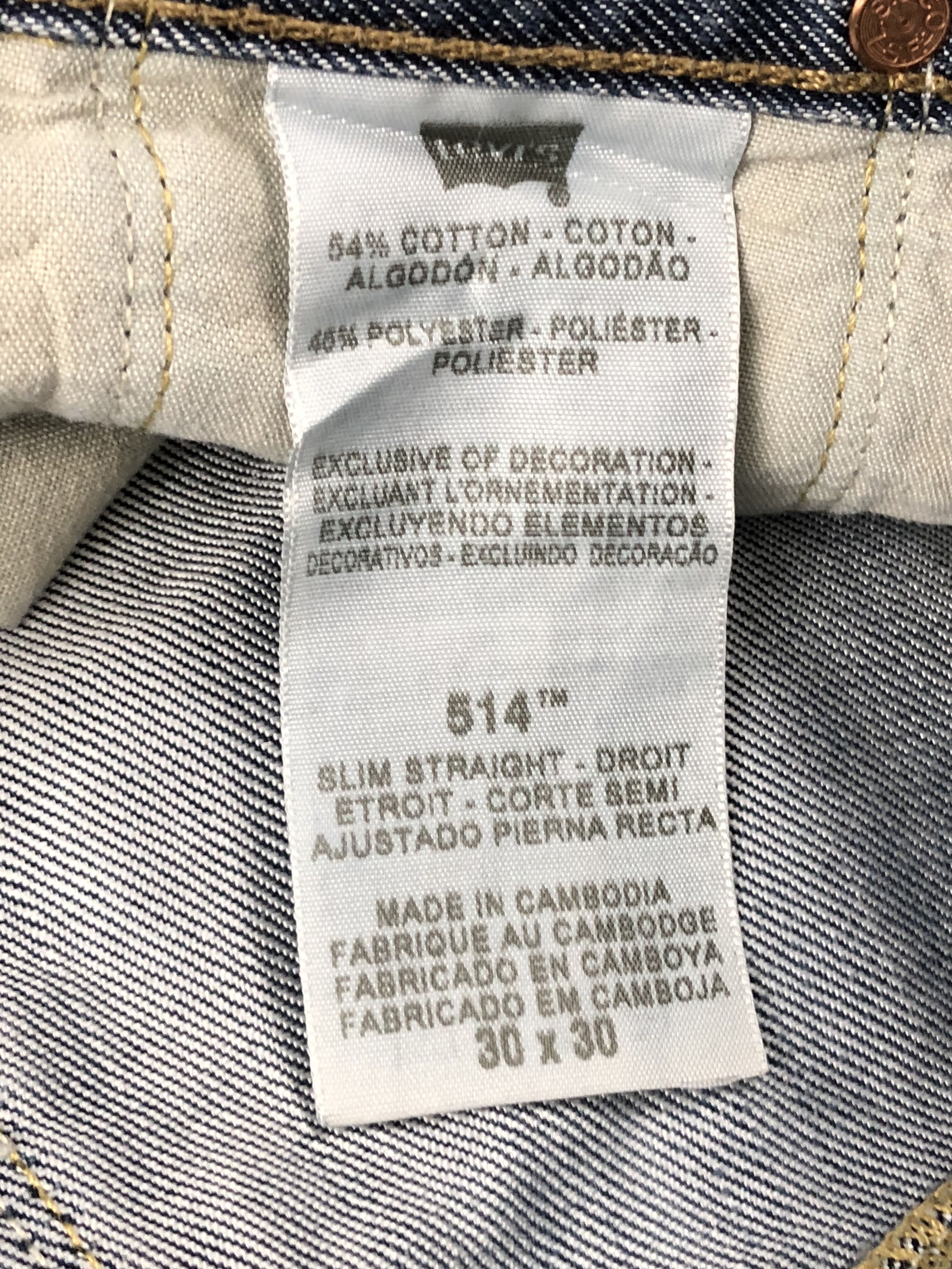 Levi's Vintage Levis 514 Denim DP1365 Size US 29 - 7 Thumbnail