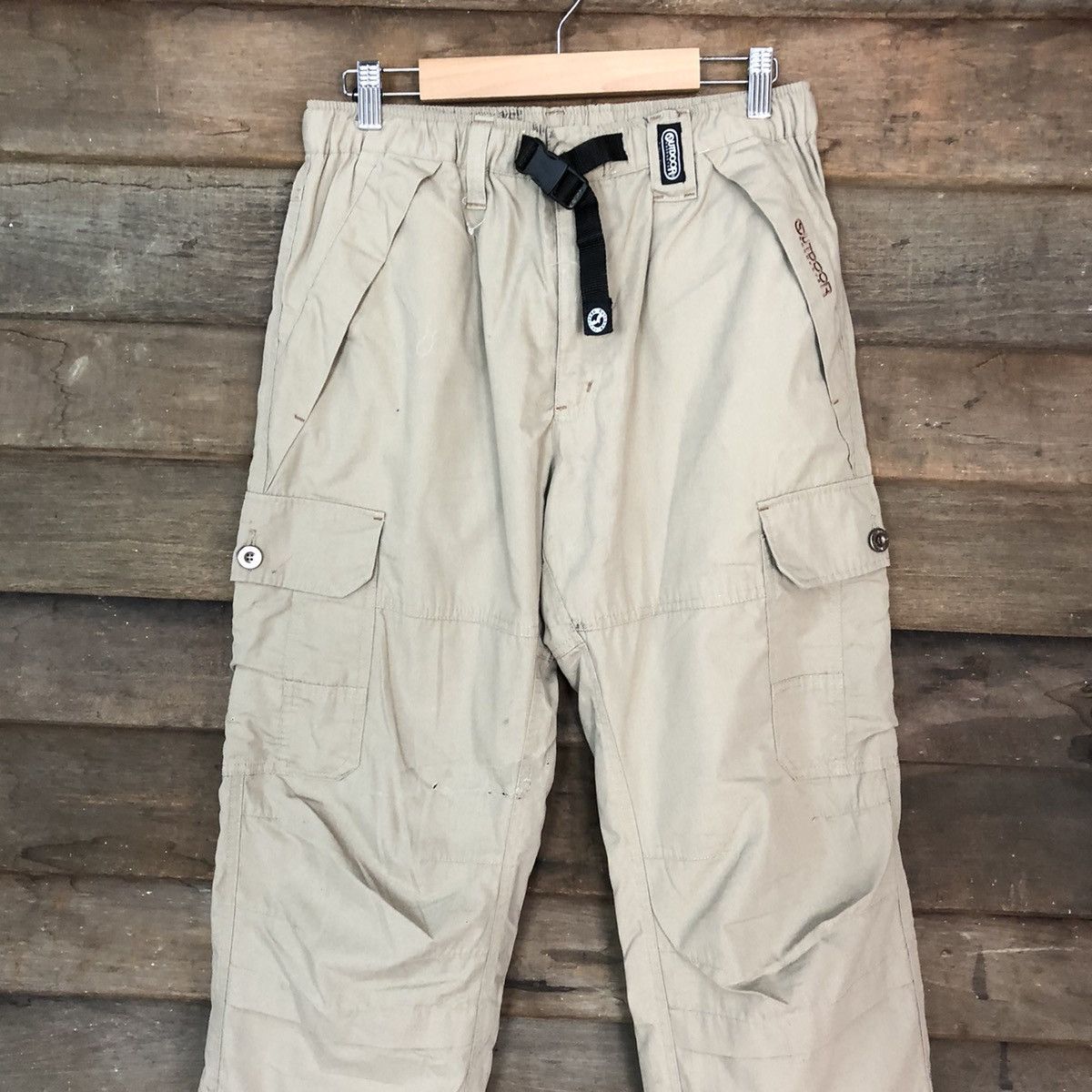 Japanese Brand Outdoor Brown hiking track multipocket Cargo Pants #7024 Size US 33 - 2 Thumbnail