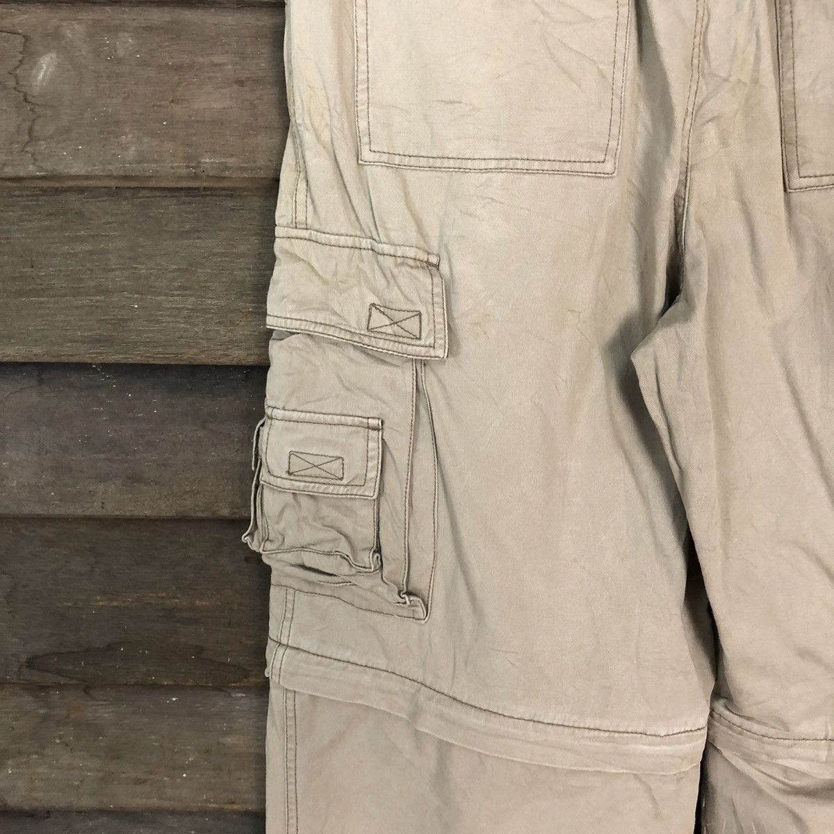 Japanese Brand × Vintage Japanese Brand Brown multi pocket utility Cargo Pants #6896 Size US 32 / EU 48 - 15 Thumbnail