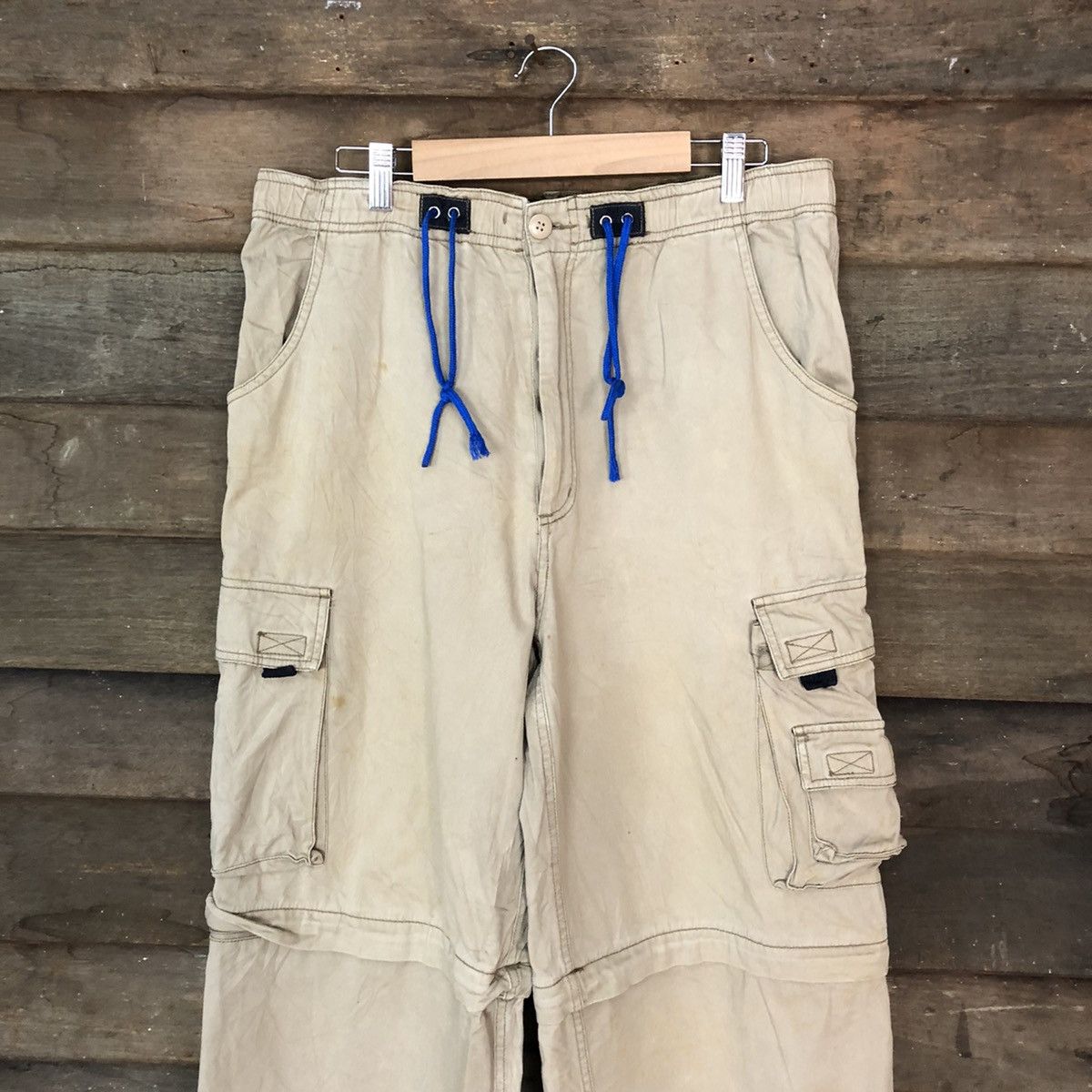 Japanese Brand × Vintage Japanese Brand Brown multi pocket utility Cargo Pants #6896 Size US 32 / EU 48 - 2 Thumbnail