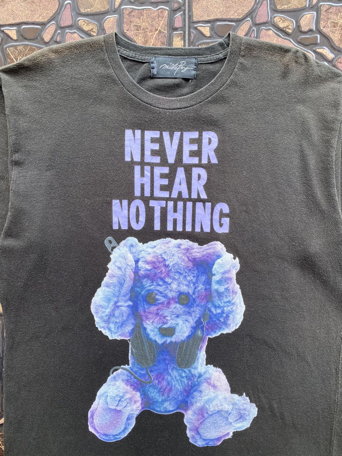 20471120 SS2016 MILKBOY “Never Hear Nothing” Teddy Bear Baggy T-shirt Size US XL / EU 56 / 4 - 5 Thumbnail
