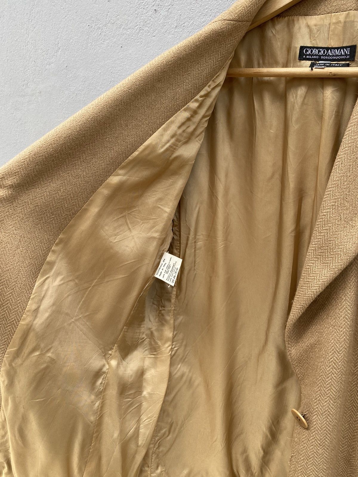 Giorgio Armani “GIORGIO ARMANI” Beige Men Blazer - Made in ITALY-RARE COLOR Size 42R - 5 Thumbnail
