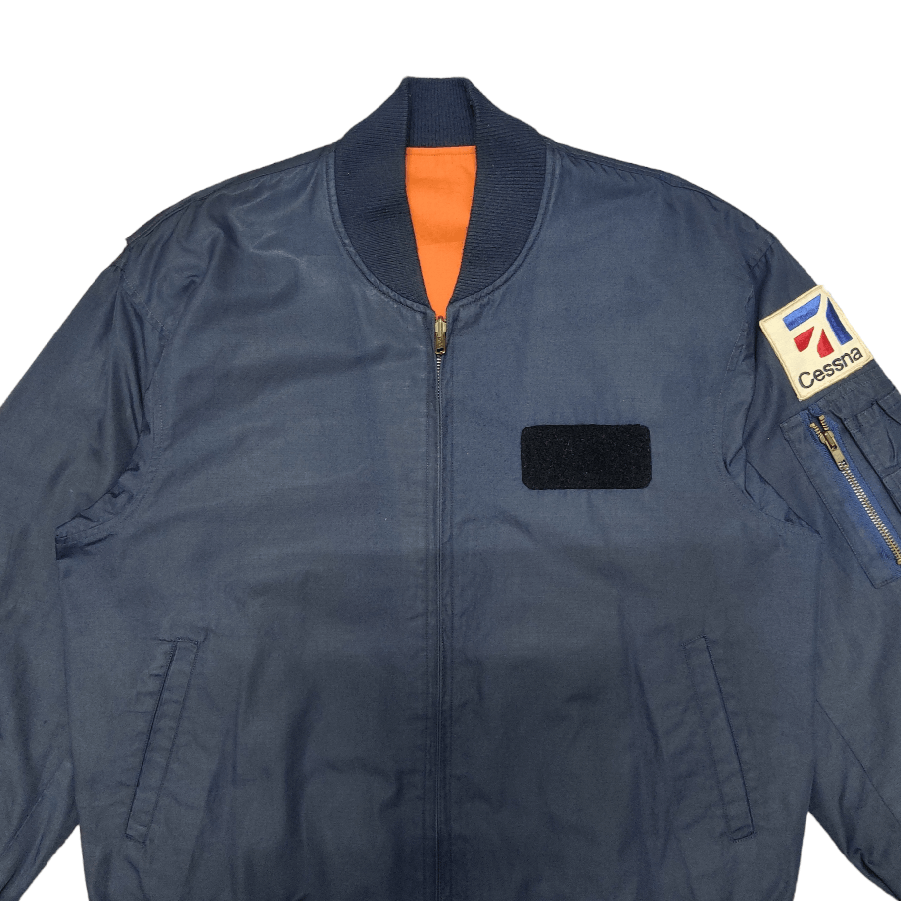 Japanese Brand Vintage Cessna Military Flyers Bomber Jacket Reversible Size US L / EU 52-54 / 3 - 3 Thumbnail