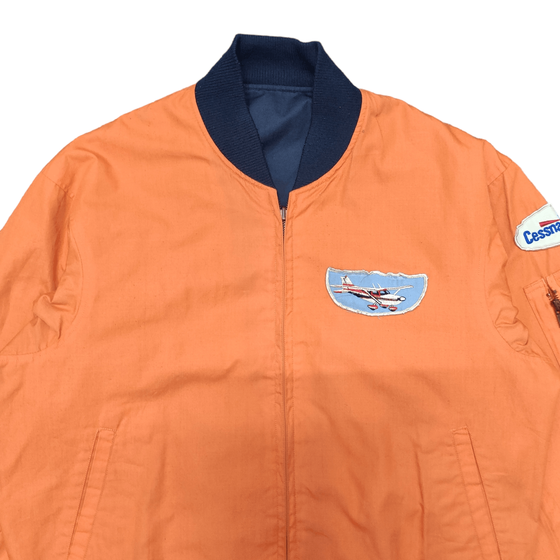 Japanese Brand Vintage Cessna Military Flyers Bomber Jacket Reversible Size US L / EU 52-54 / 3 - 11 Thumbnail