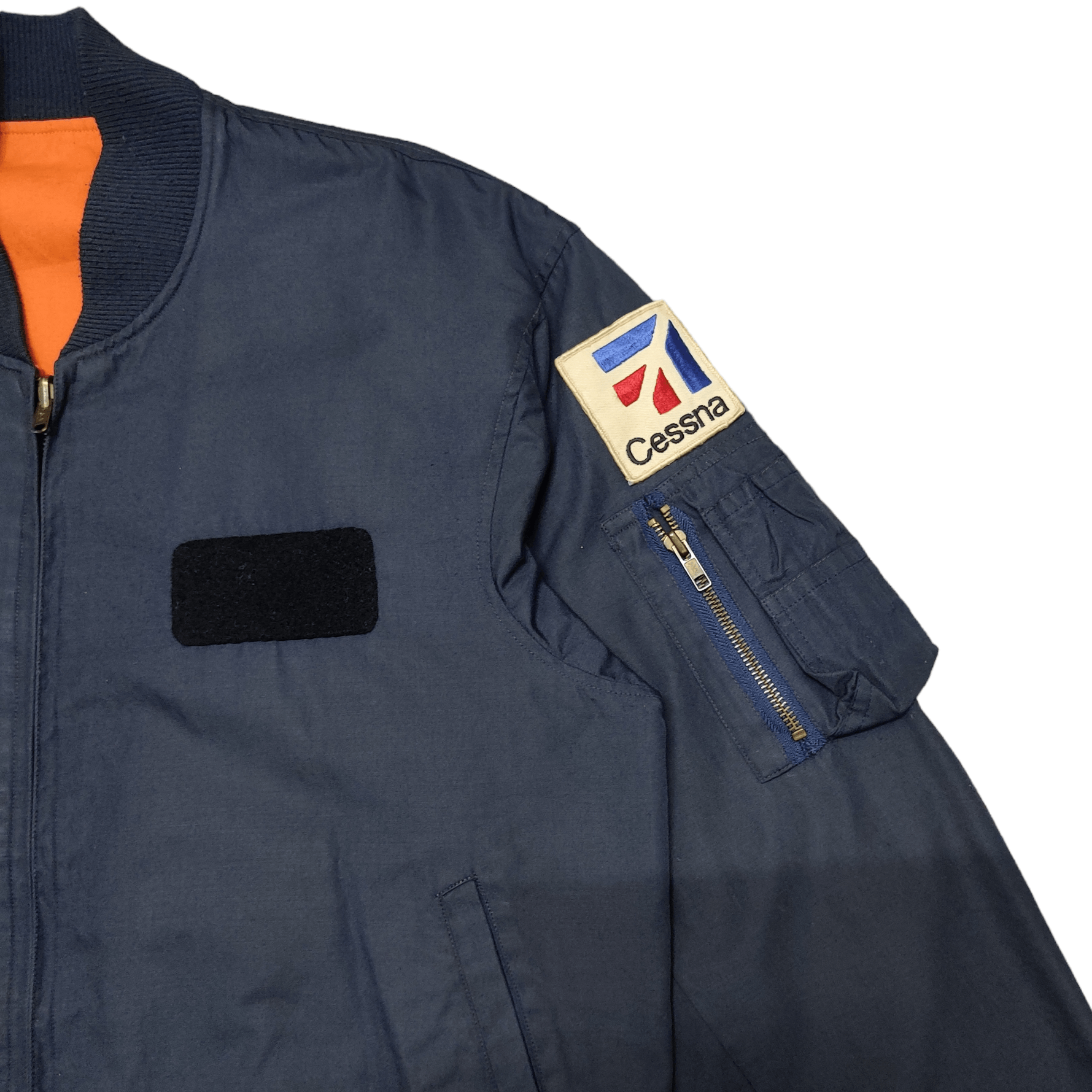 Japanese Brand Vintage Cessna Military Flyers Bomber Jacket Reversible Size US L / EU 52-54 / 3 - 6 Thumbnail