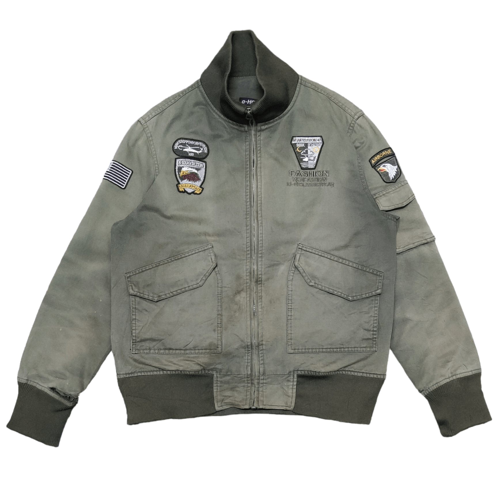 Japanese Brand Vintage 1998 Military American Legend Bomber Jacket Size US L / EU 52-54 / 3 - 1 Thumbnail