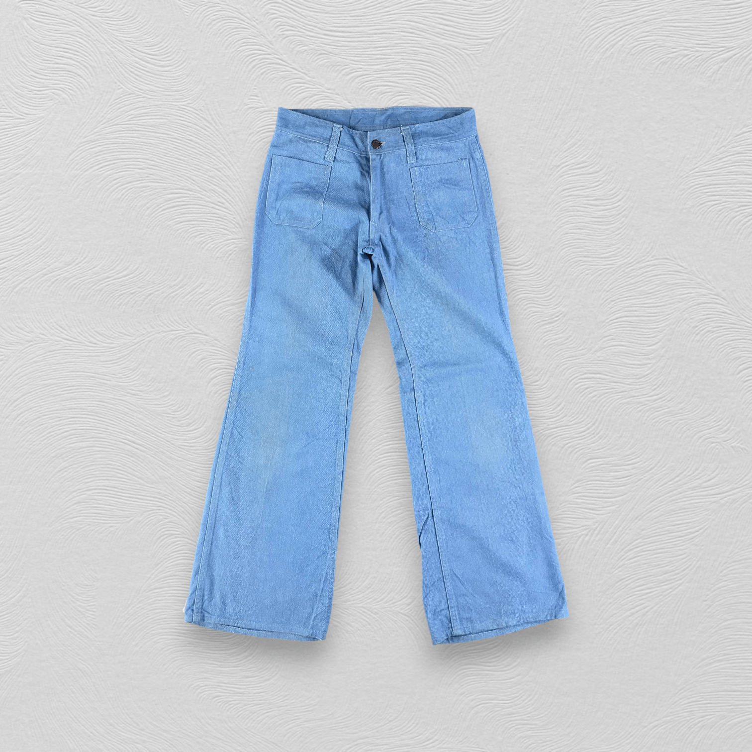 image of Vintage 80's Bush Pants Flared Jeans Kj2038 in Blue, Men's (Size 29)