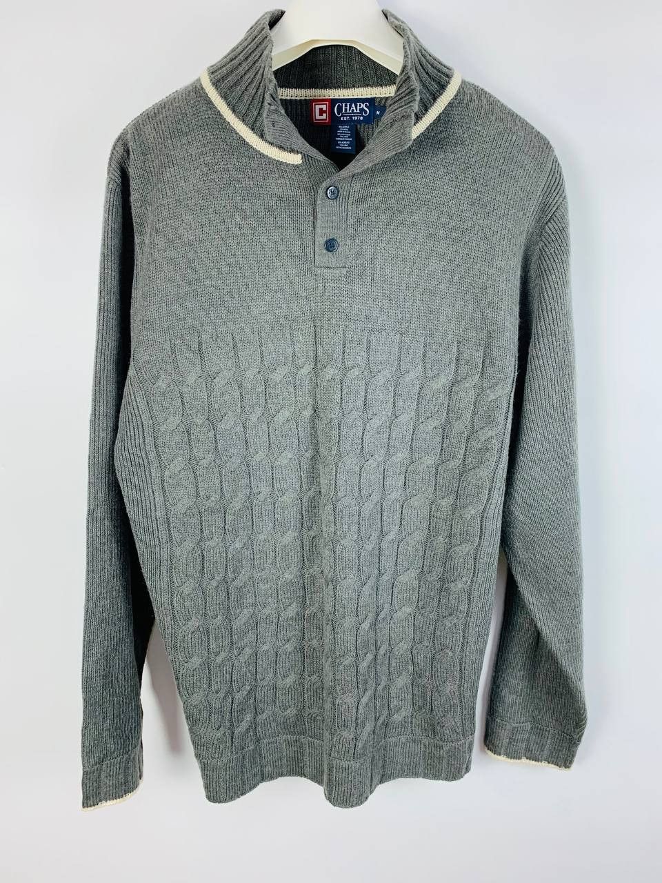 Chaps Chaps sweater cotton grey M Size US M / EU 48-50 / 2 - 1 Thumbnail