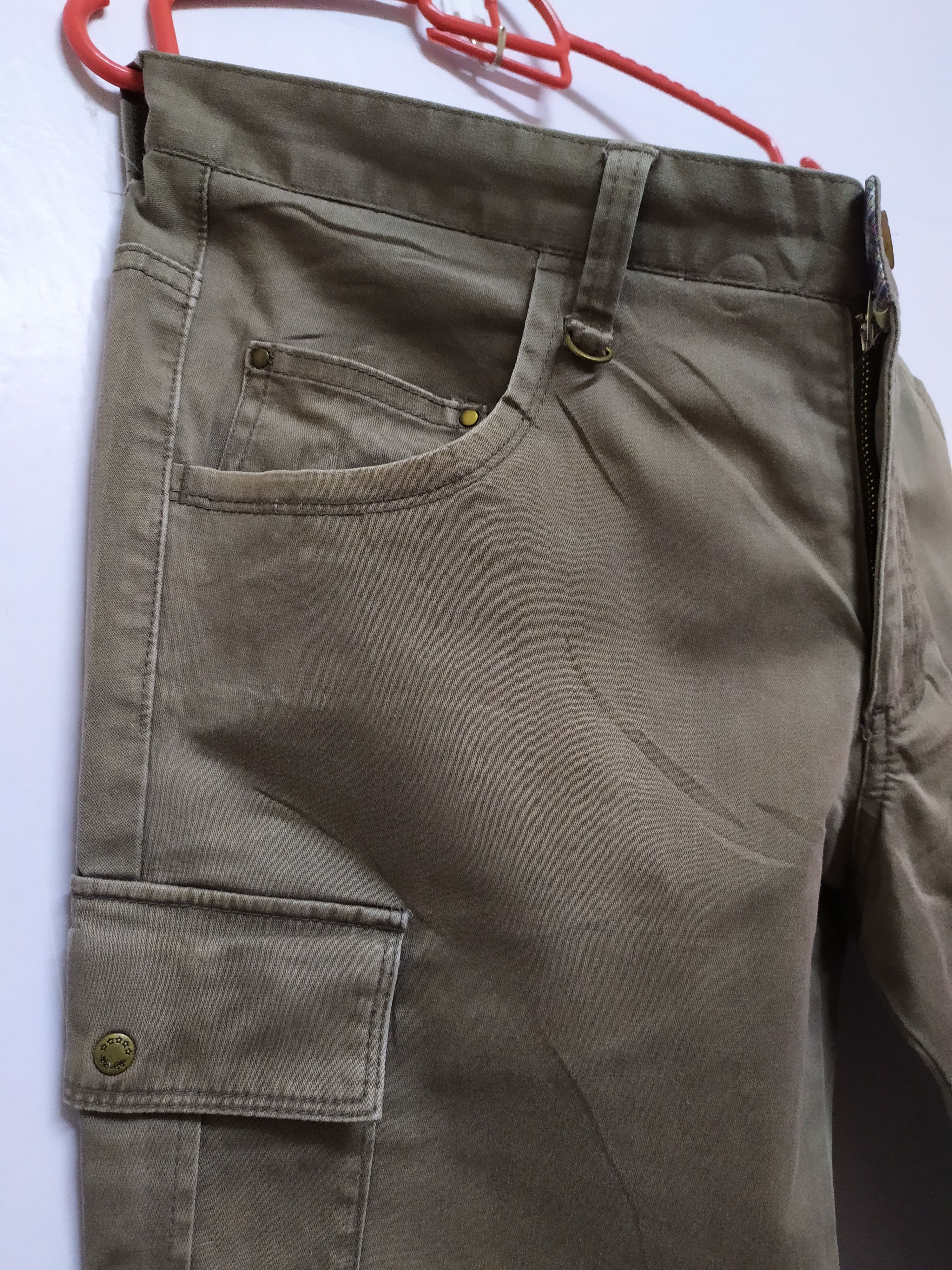 Japanese Brand KLEIN PLUS HOMME FADED CARGO PANTS Size US 32 / EU 48 - 9 Thumbnail