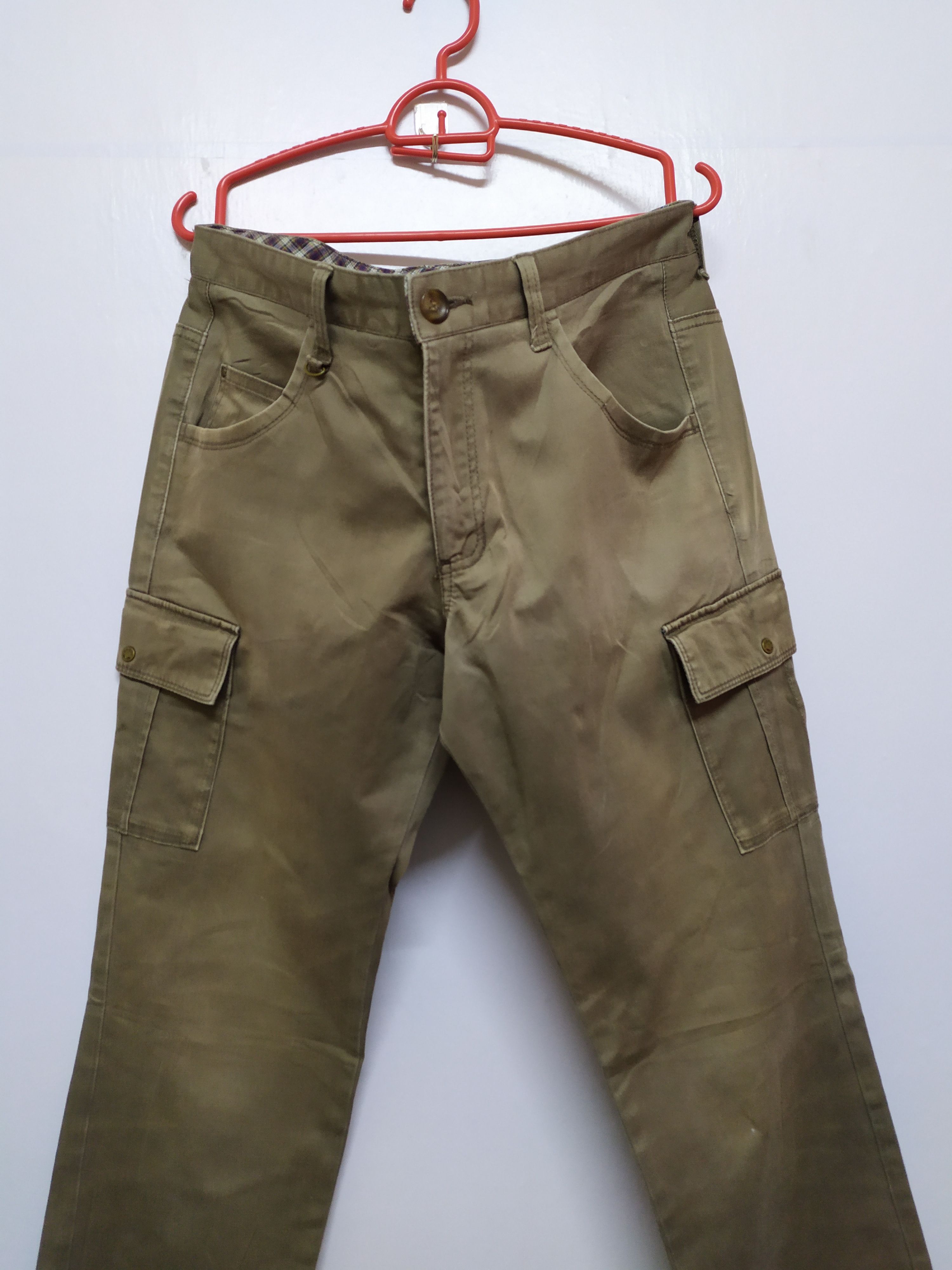 Japanese Brand KLEIN PLUS HOMME FADED CARGO PANTS Size US 32 / EU 48 - 2 Thumbnail
