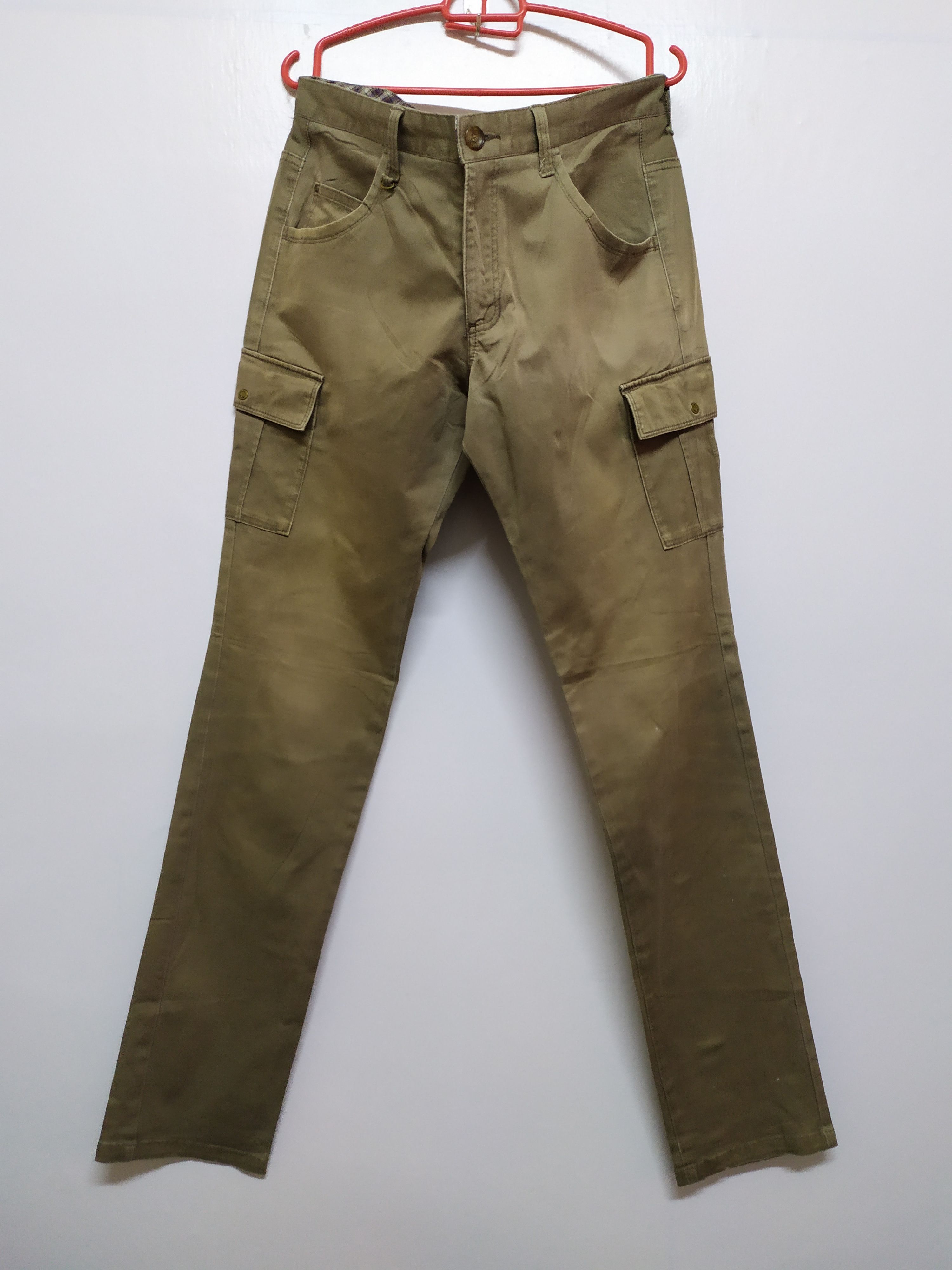 Japanese Brand KLEIN PLUS HOMME FADED CARGO PANTS Size US 32 / EU 48 - 1 Thumbnail
