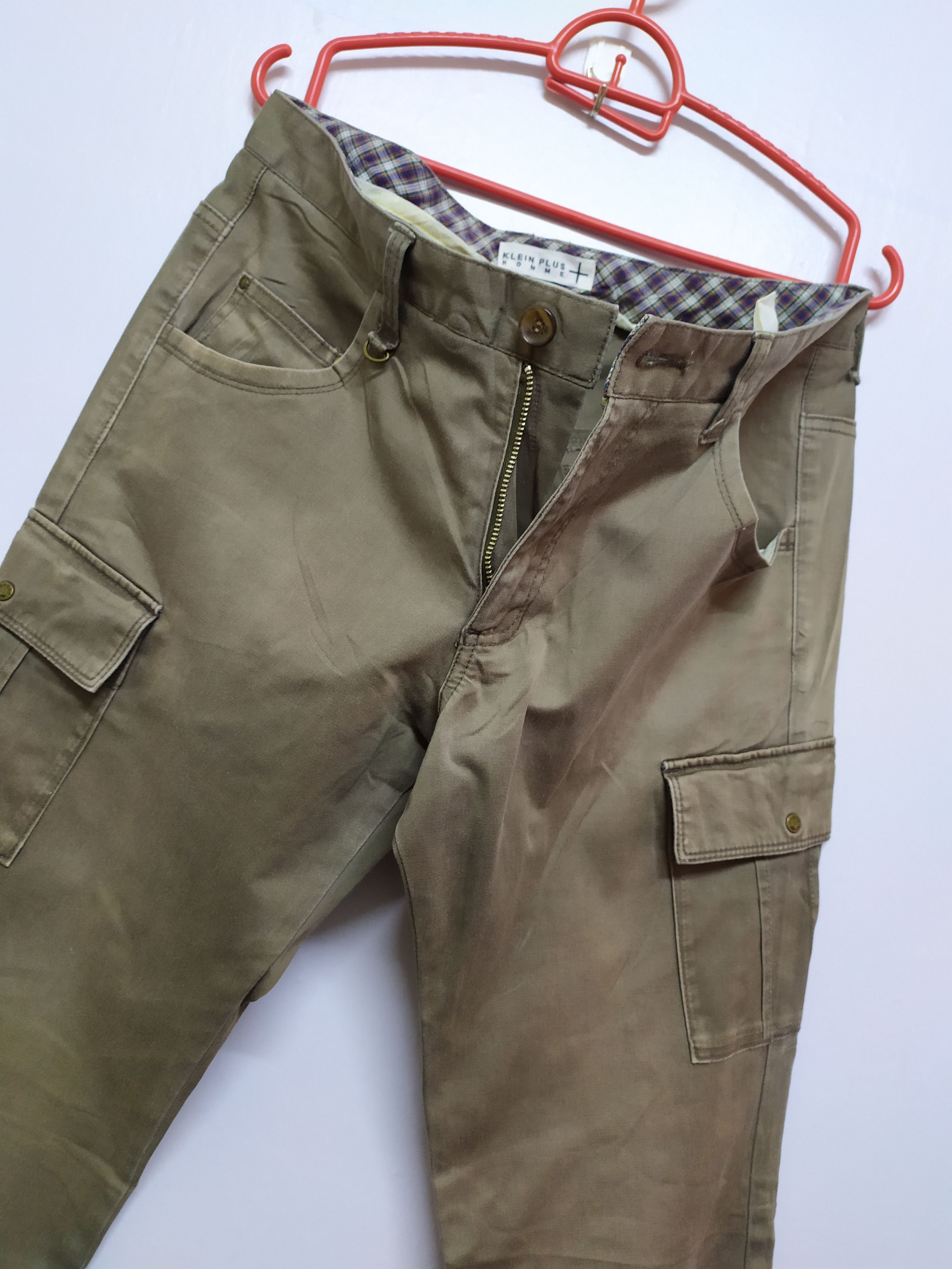 Japanese Brand KLEIN PLUS HOMME FADED CARGO PANTS Size US 32 / EU 48 - 6 Thumbnail