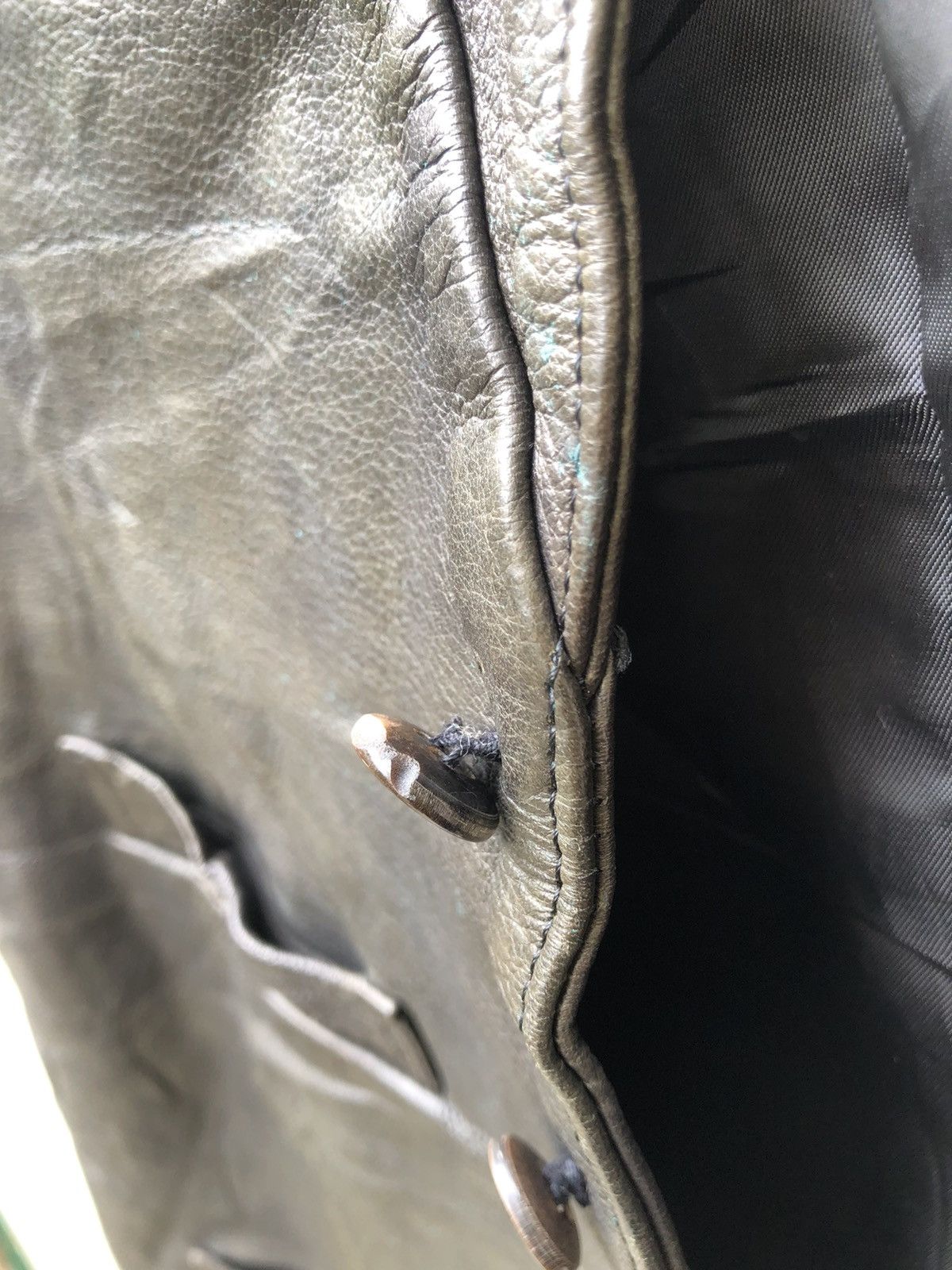 Comme des Garcons Vintage 80s 90s Homme CDG Patina Black Leather Vest Size US S / EU 44-46 / 1 - 15 Thumbnail