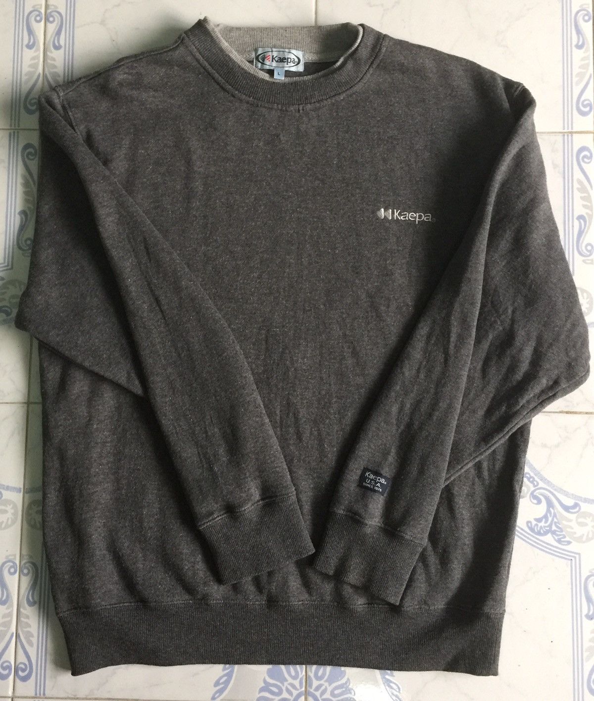 Japanese Brand Simple Grey Kaepa Sweatshirt Size US L / EU 52-54 / 3 - 7 Thumbnail