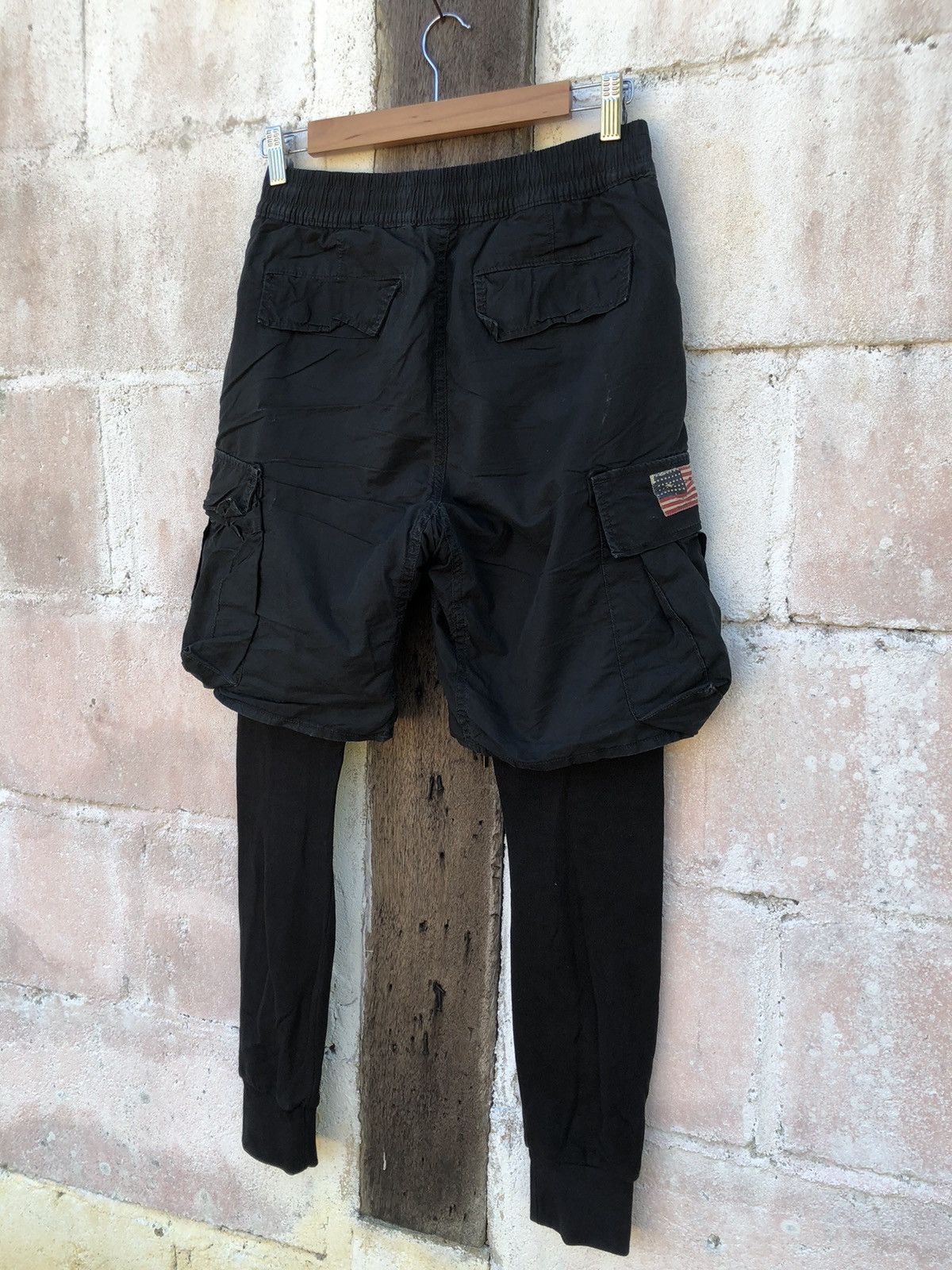 Denim & Supply Ralph Lauren × Ralph Lauren Denim&Supply Ralph Lauren Layered Pants Black Sweatpants Us Size US 30 / EU 46 - 4 Thumbnail