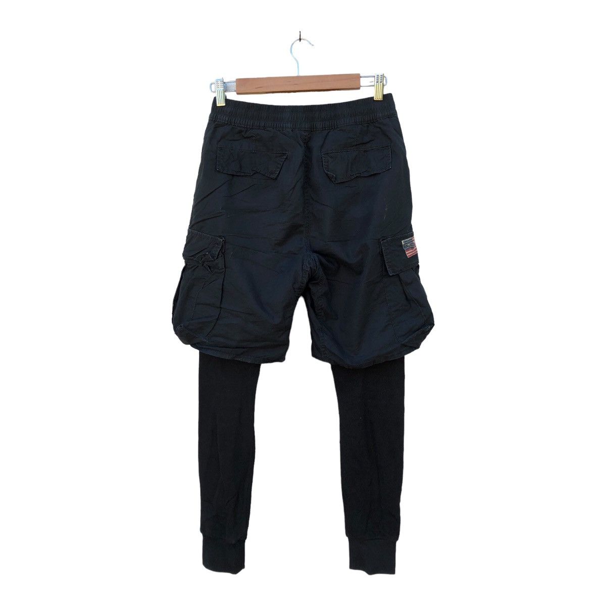 Denim & Supply Ralph Lauren × Ralph Lauren Denim&Supply Ralph Lauren Layered Pants Black Sweatpants Us Size US 30 / EU 46 - 2 Thumbnail