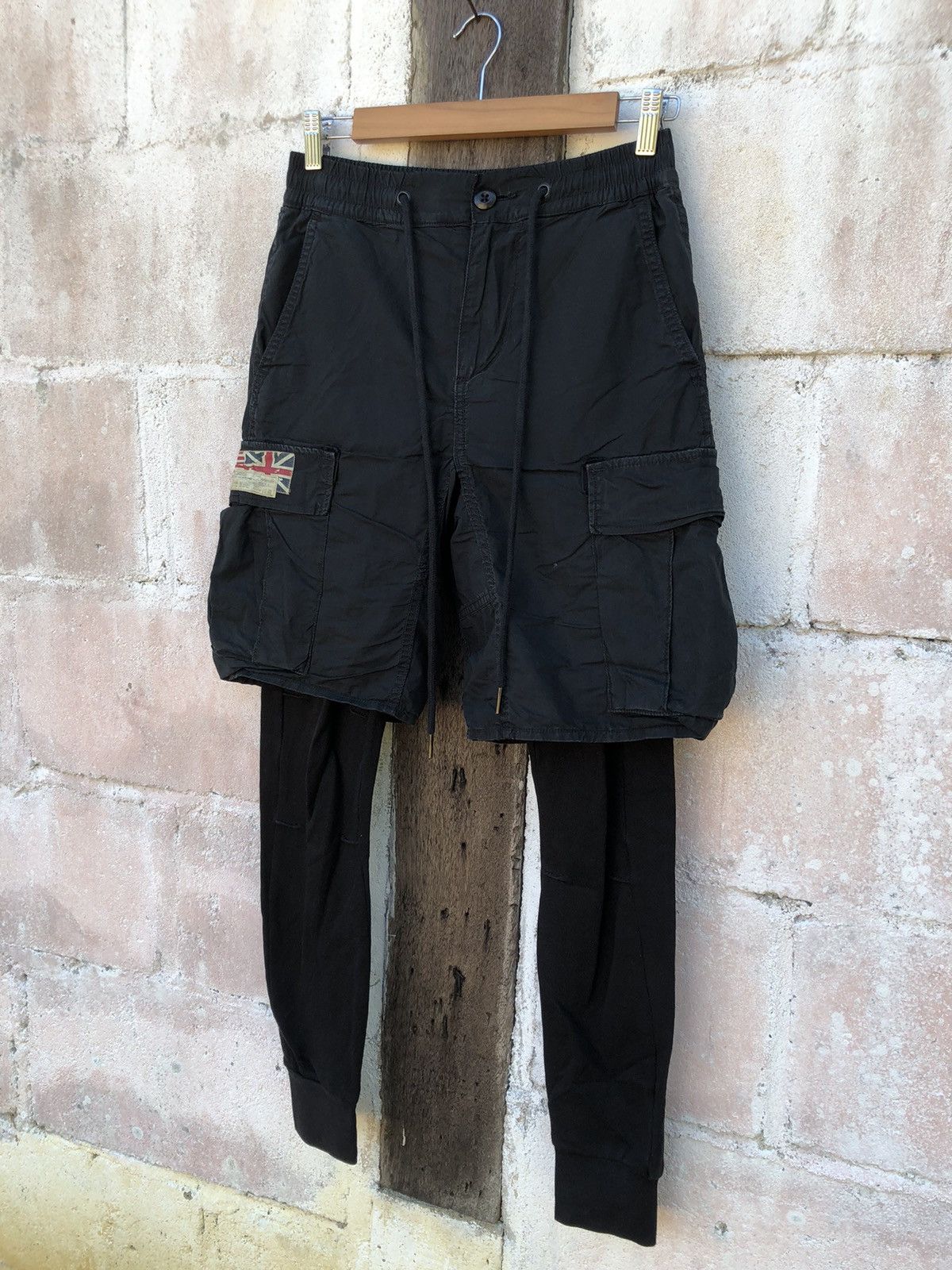 Denim & Supply Ralph Lauren × Ralph Lauren Denim&Supply Ralph Lauren Layered Pants Black Sweatpants Us Size US 30 / EU 46 - 3 Thumbnail