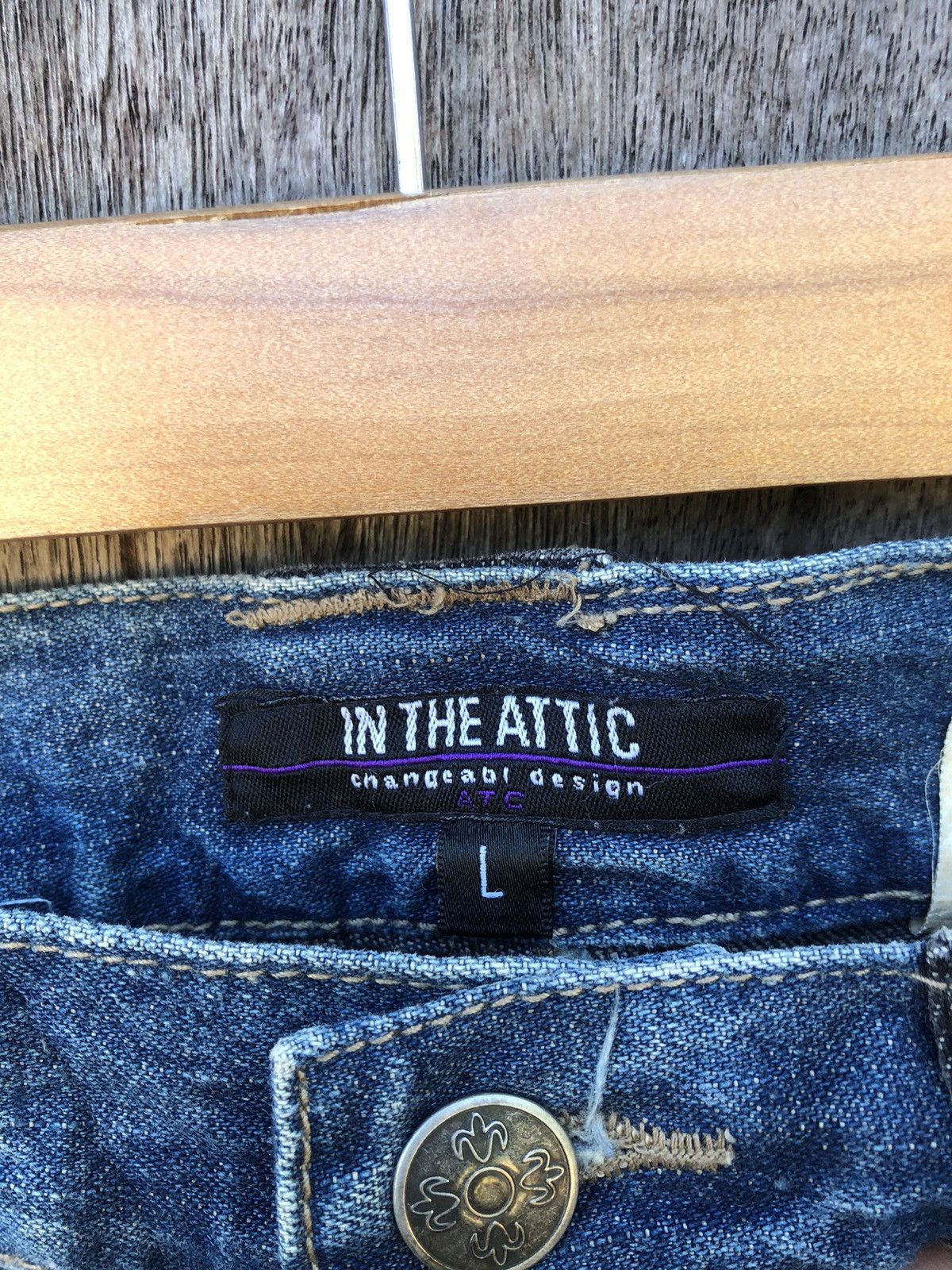 In The Attic 🔥SALE🔥In The Attic Sublimation Punks Skulls Distress Denim Size US 34 / EU 50 - 5 Thumbnail