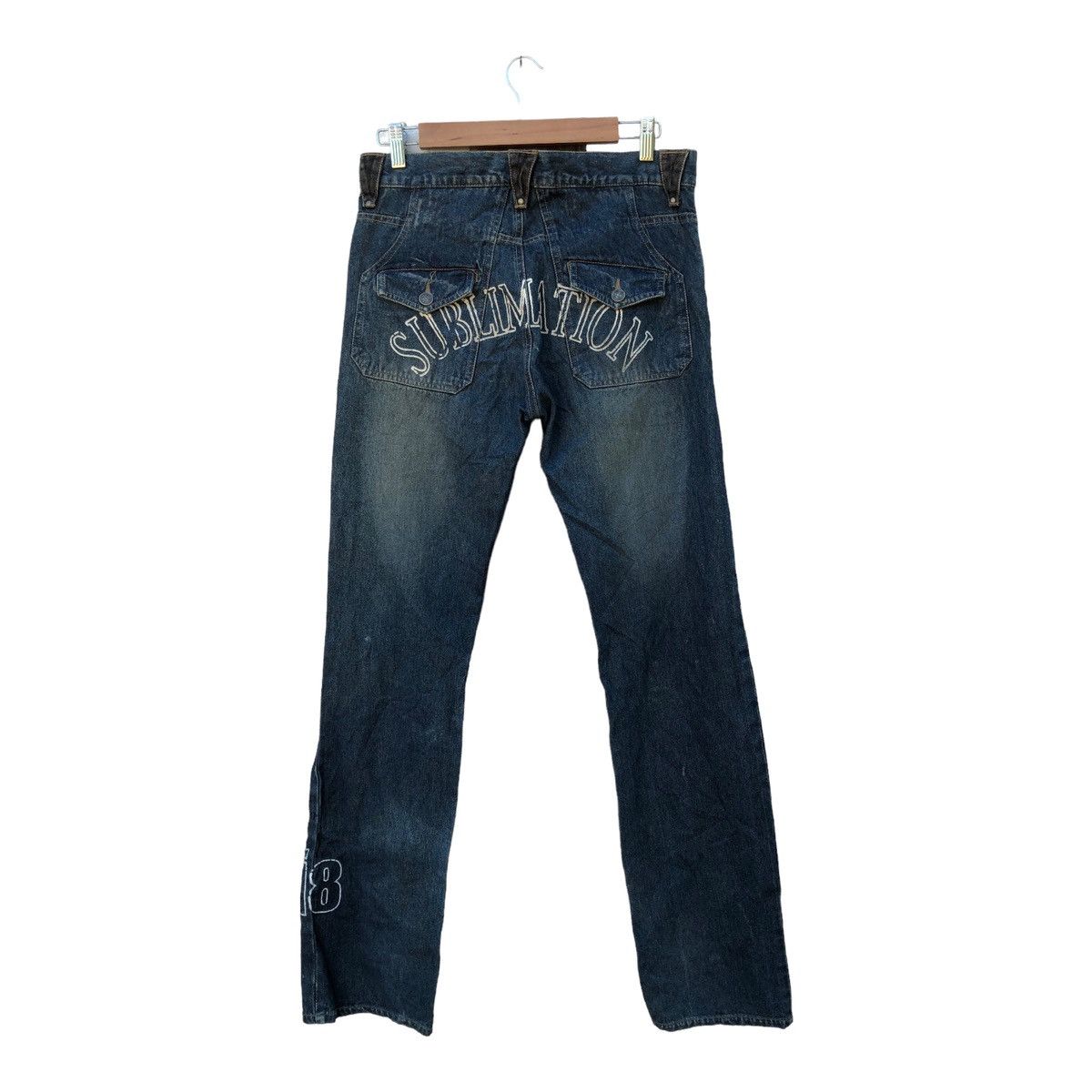 In The Attic 🔥SALE🔥In The Attic Sublimation Punks Skulls Distress Denim Size US 34 / EU 50 - 2 Thumbnail
