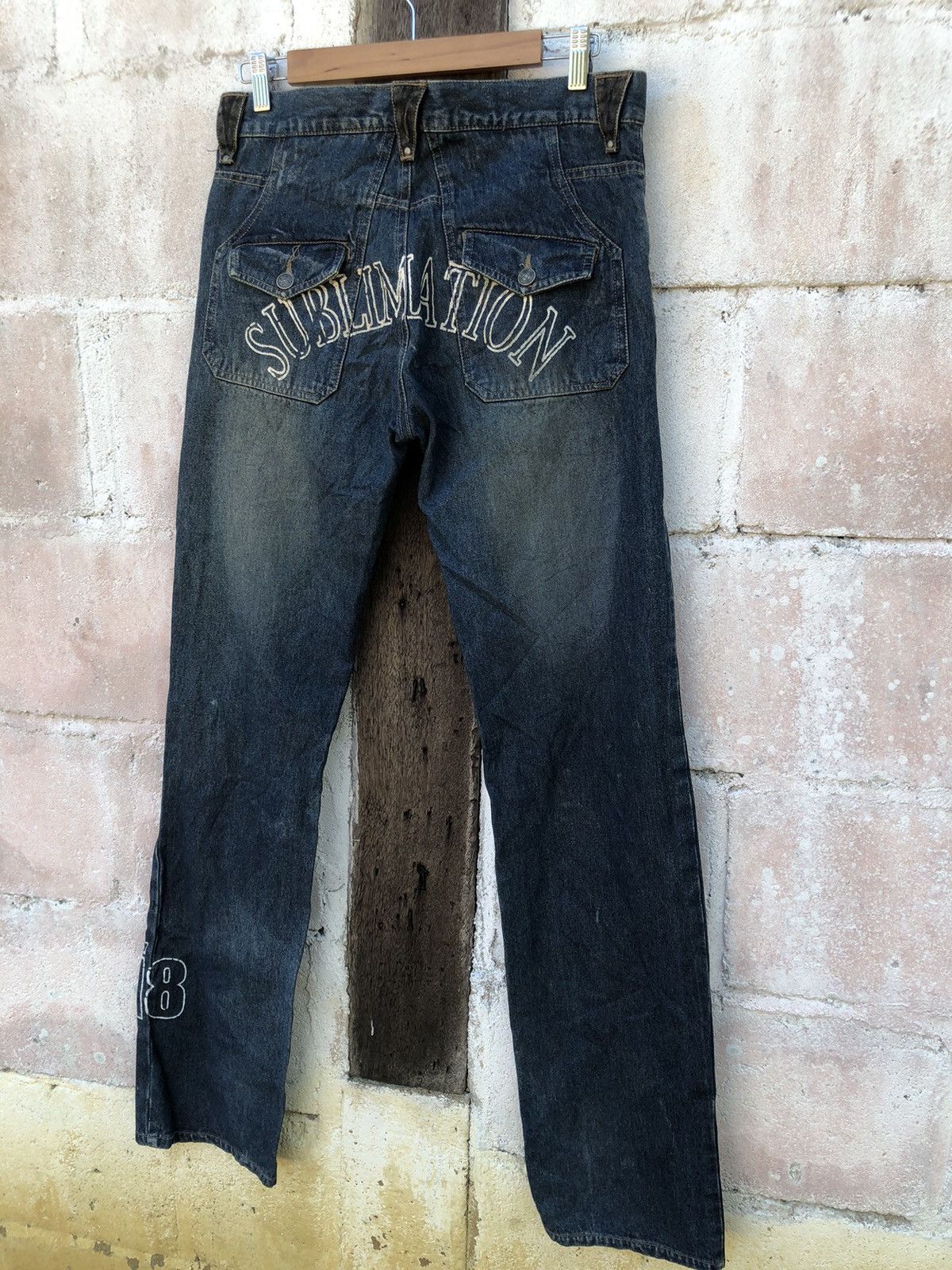 In The Attic 🔥SALE🔥In The Attic Sublimation Punks Skulls Distress Denim Size US 34 / EU 50 - 4 Thumbnail