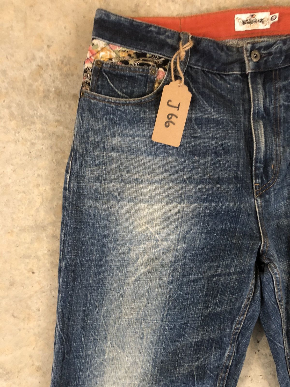 Karakuri Tamashii Japanese Karakuri Tamashi Embroidered Jeans Distressed Size US 37 - 5 Thumbnail
