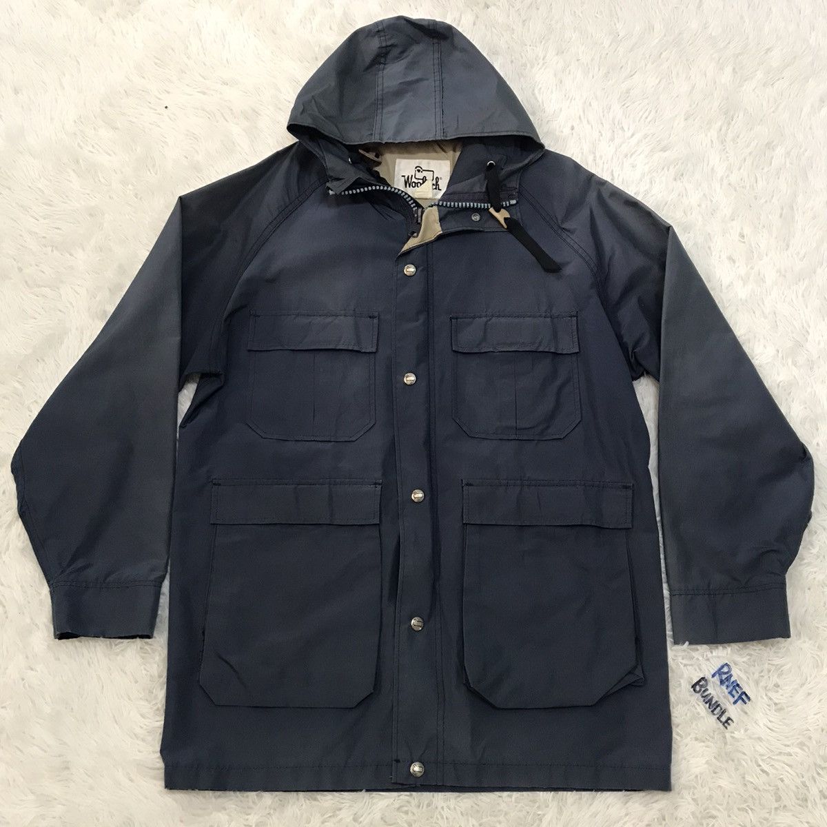 Vintage Vintage Woolrich Jacket hoodie 4 pockets (sun faded) Size US M / EU 48-50 / 2 - 1 Thumbnail