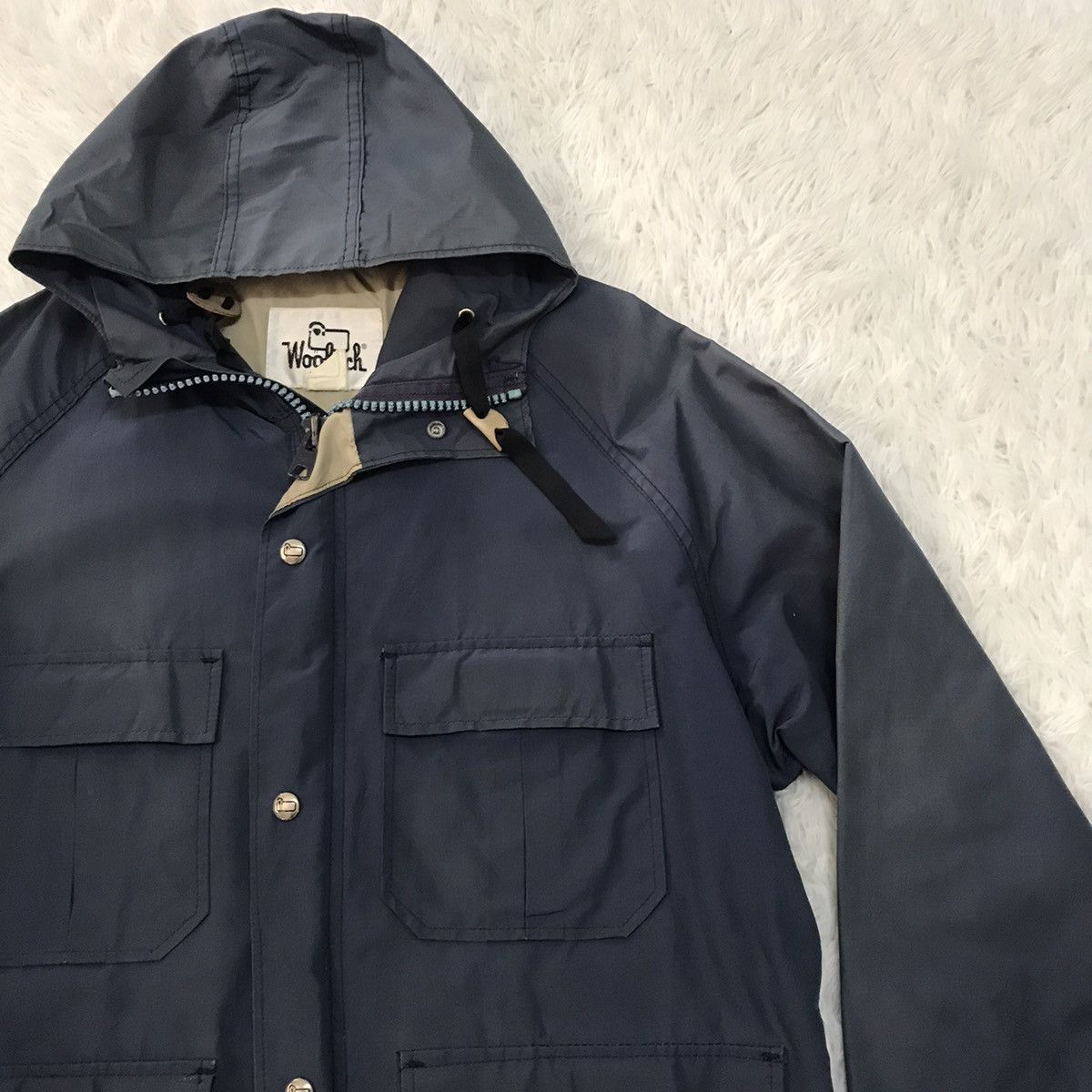 Vintage Vintage Woolrich Jacket hoodie 4 pockets (sun faded) Size US M / EU 48-50 / 2 - 5 Thumbnail