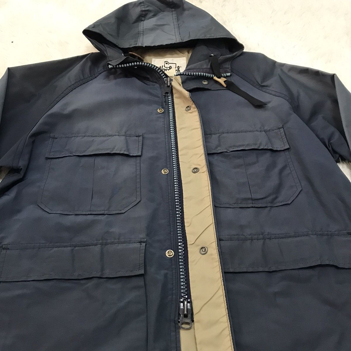 Vintage Vintage Woolrich Jacket hoodie 4 pockets (sun faded) Size US M / EU 48-50 / 2 - 6 Thumbnail