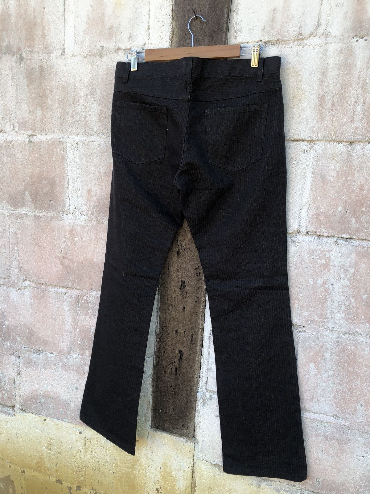 Designer × Japanese Brand 🔥SALE🔥Flared CuteAcute Homme Black Hickory Denim Pants Size US 34 / EU 50 - 5 Thumbnail