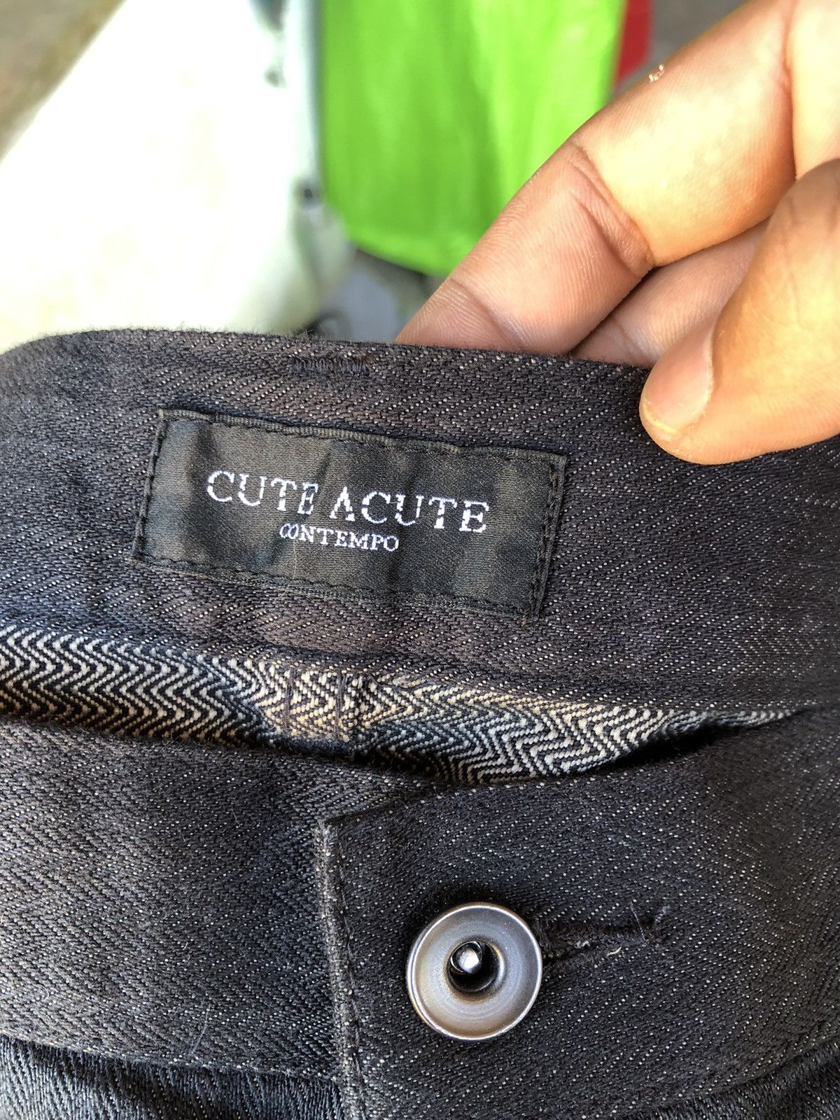 Designer × Japanese Brand 🔥SALE🔥Flared CuteAcute Homme Black Hickory Denim Pants Size US 34 / EU 50 - 7 Thumbnail