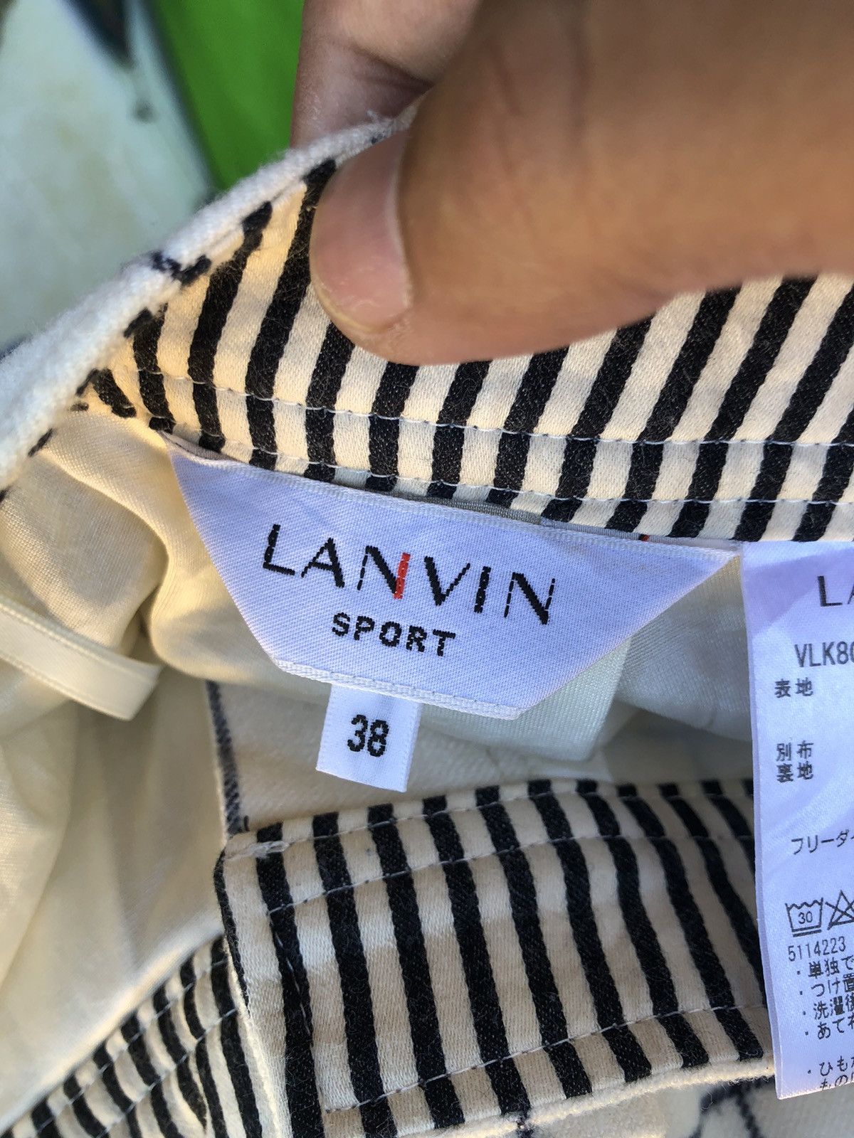 Vintage 🔥SALE AW23🔥Lanvin Sport Checkered Design White Pants Size 30" / US 8 / IT 44 - 5 Thumbnail