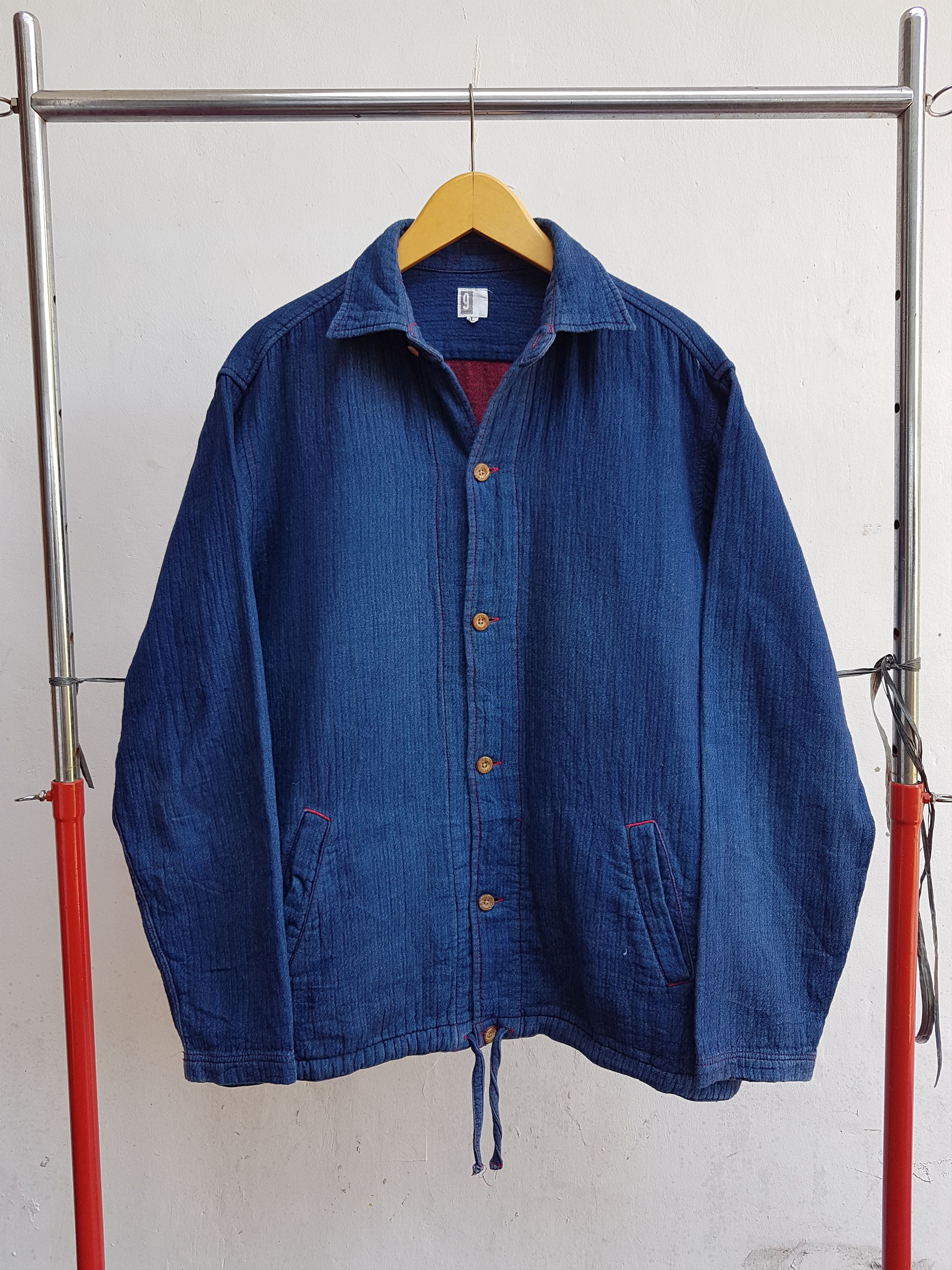 image of Fit M To L,boston Nine Kimono Indigo Drawstring Jacket, Men's (Size Medium)