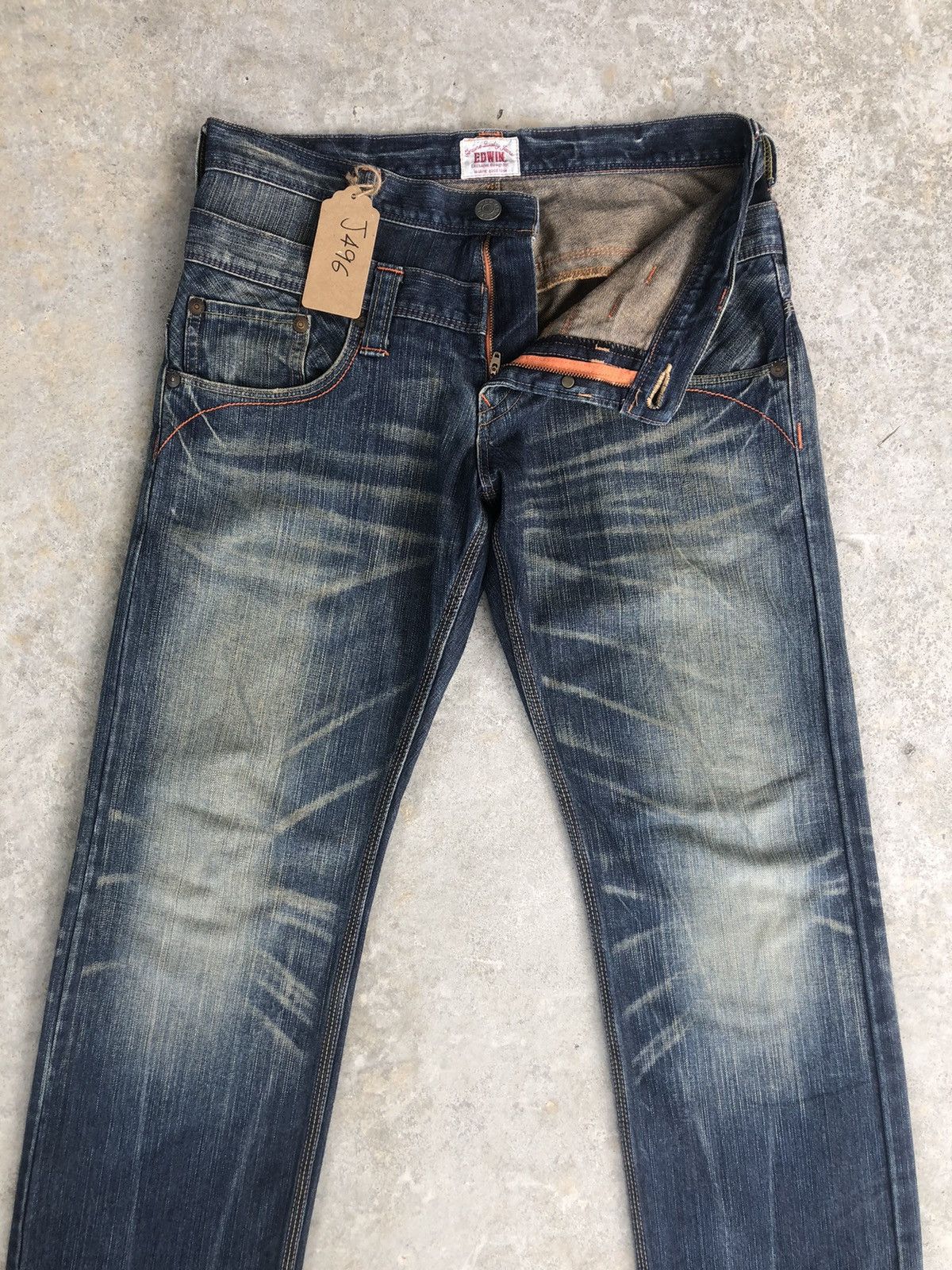 Edwin Japanese Edwin Double Waist Distressed Jeans Size US 33 - 3 Thumbnail