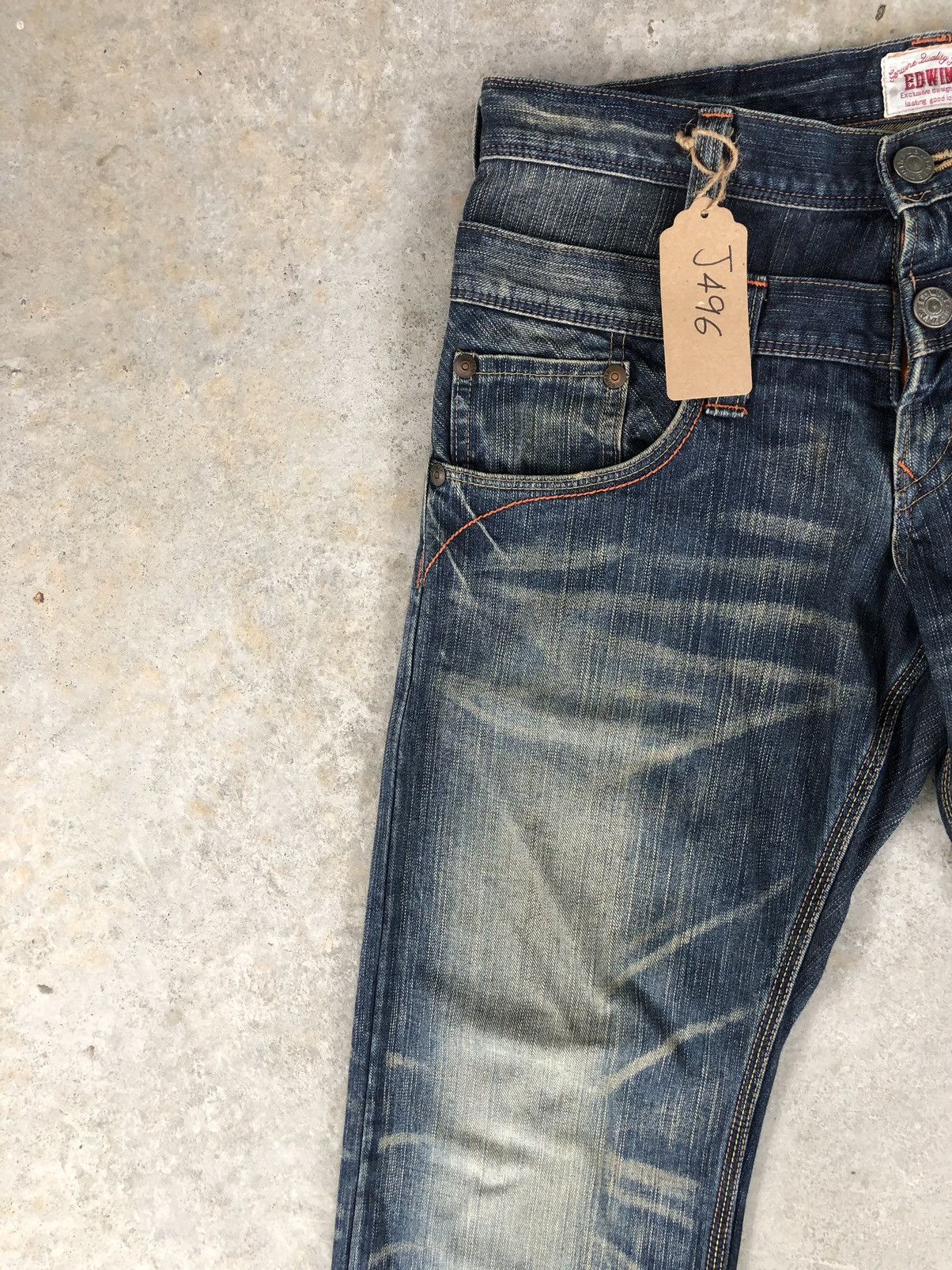 Edwin Japanese Edwin Double Waist Distressed Jeans Size US 33 - 4 Thumbnail