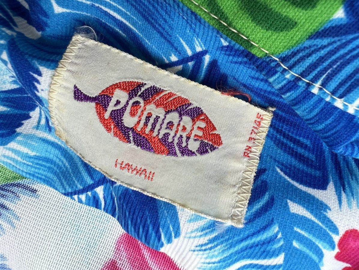Vintage Vintage 60s 70s POMARE Hibiscus Palm Tree Hawaiian Shirt Size US M / EU 48-50 / 2 - 16 Thumbnail