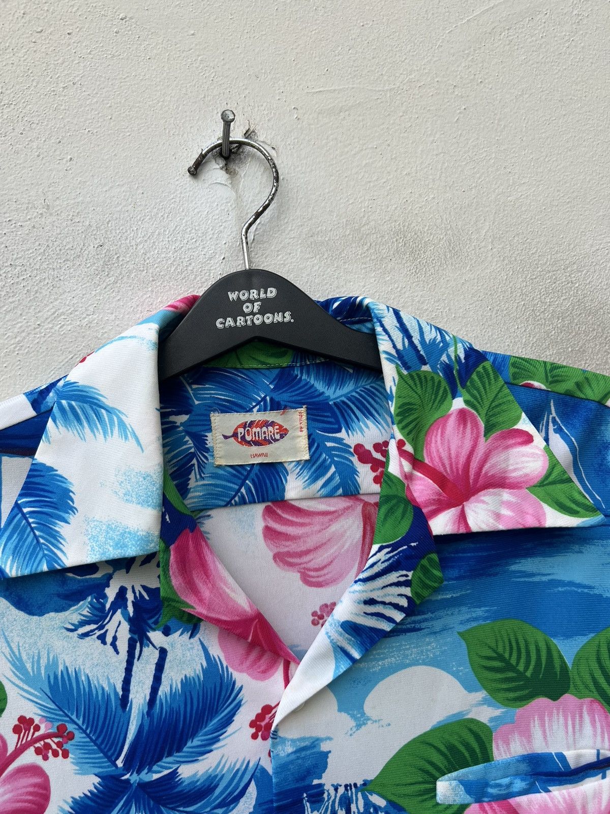 Vintage Vintage 60s 70s POMARE Hibiscus Palm Tree Hawaiian Shirt Size US M / EU 48-50 / 2 - 6 Thumbnail