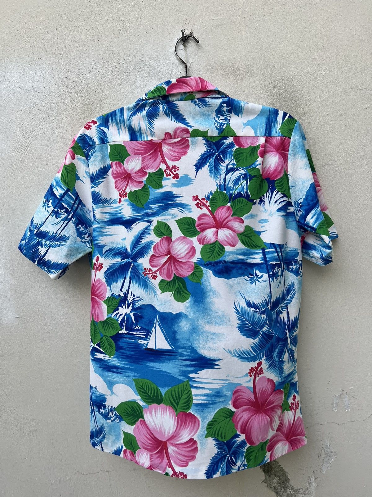 Vintage Vintage 60s 70s POMARE Hibiscus Palm Tree Hawaiian Shirt Size US M / EU 48-50 / 2 - 14 Thumbnail
