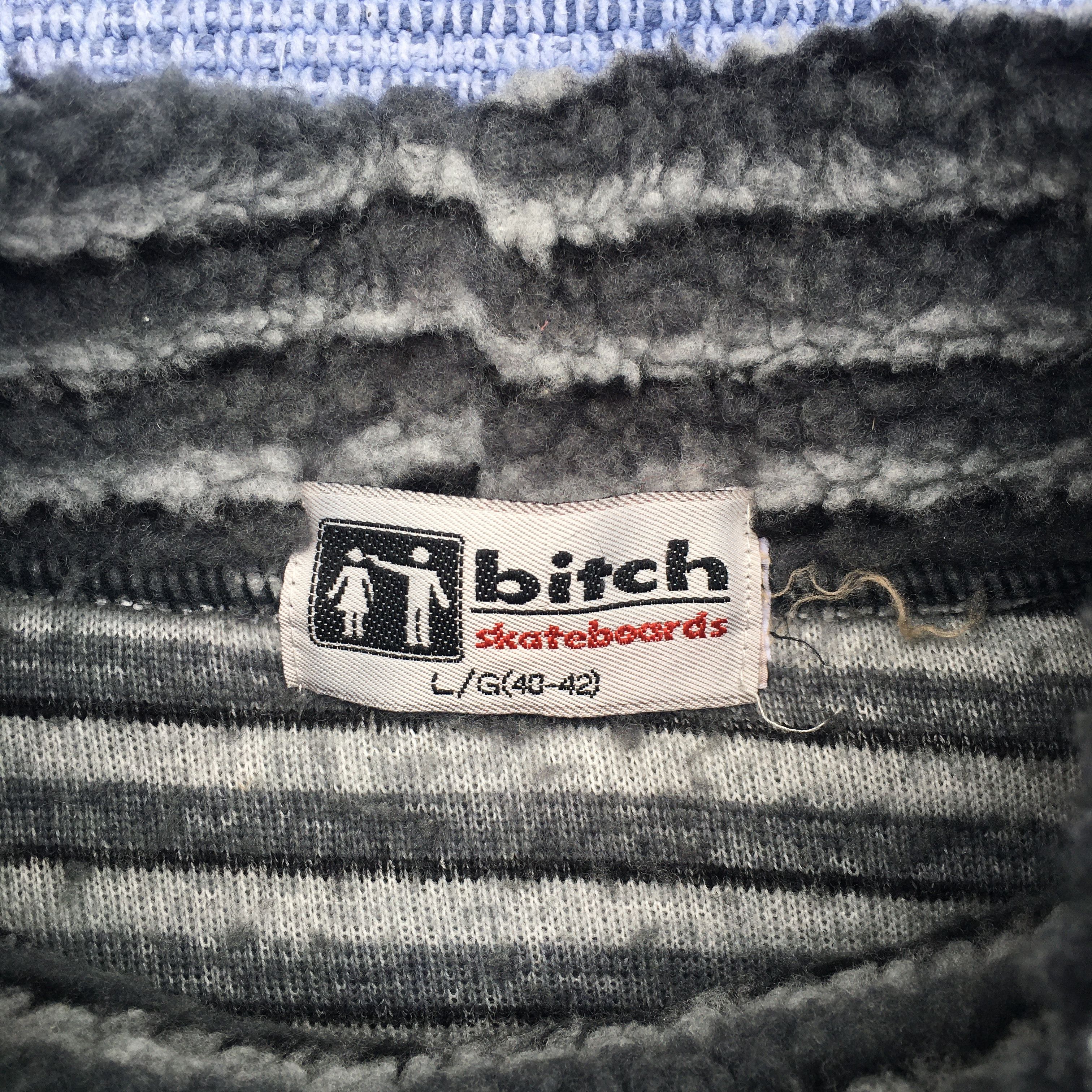 Vintage 90s bitch skate board sherpa fleece fuzzy pullover Size US L / EU 52-54 / 3 - 4 Thumbnail